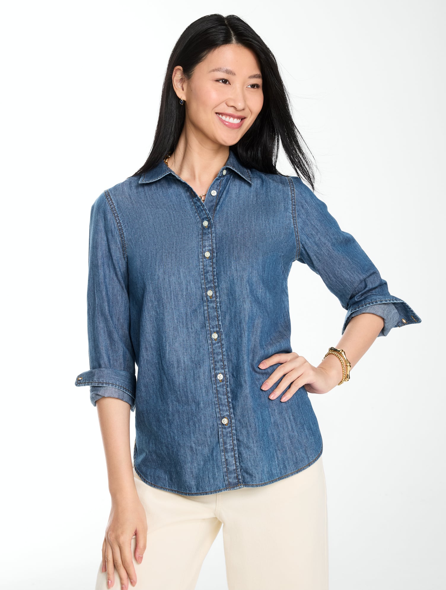 Denim Modern Classic Shirt - Everyday Blue Wash | Talbots
