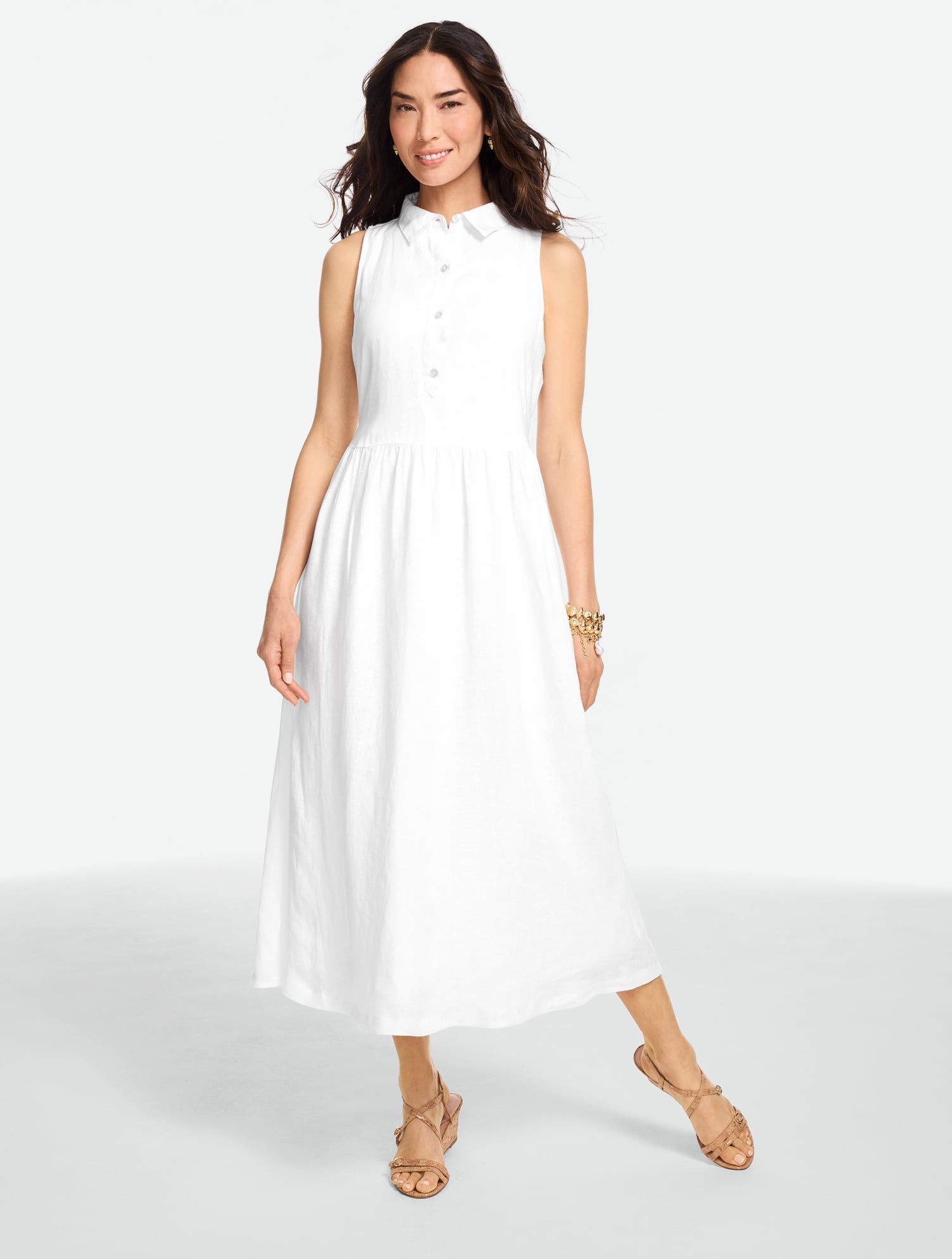 Cable Knit Yoke Sweater Dress | Talbots