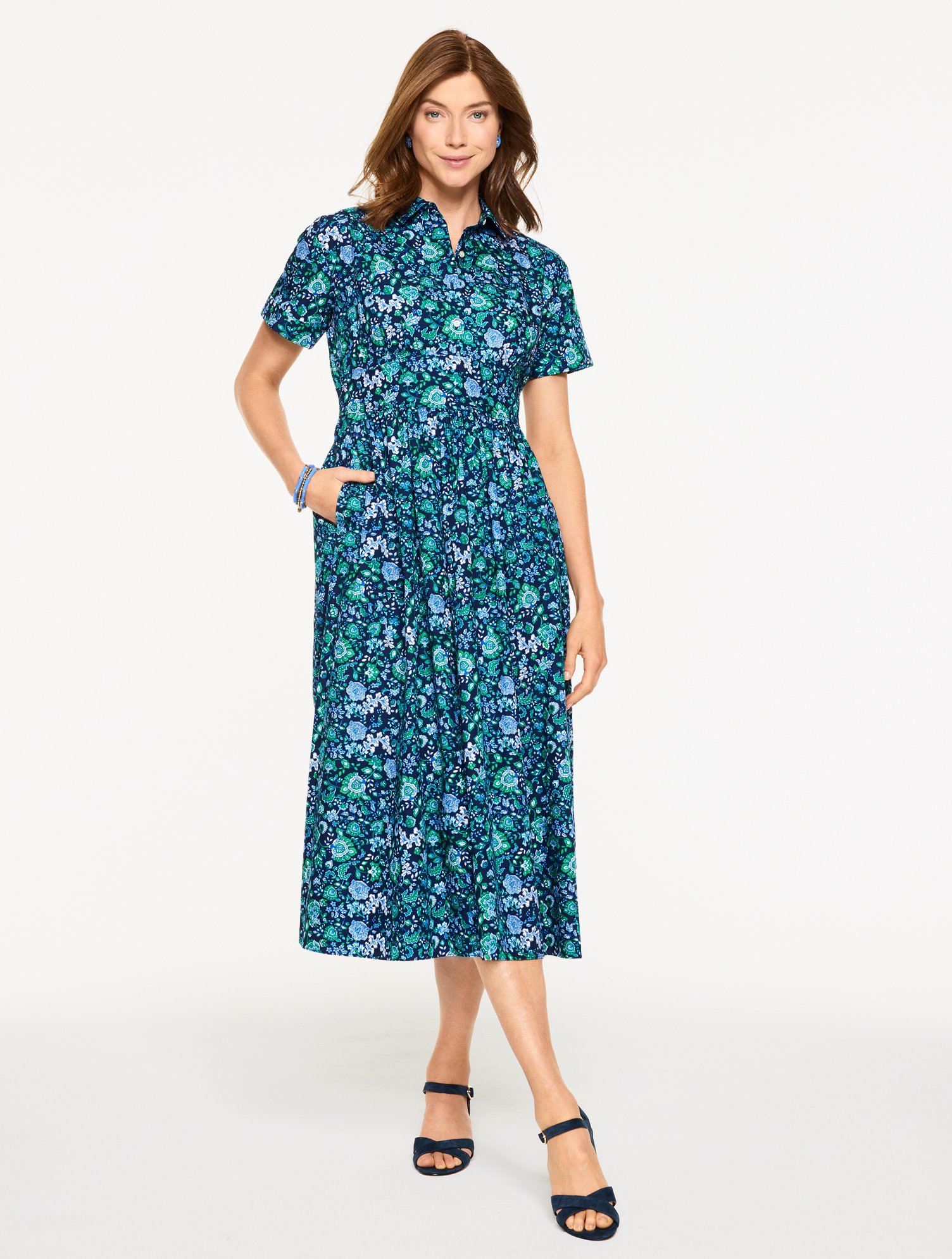 Poplin Shirtdress - Jumping Jacobean