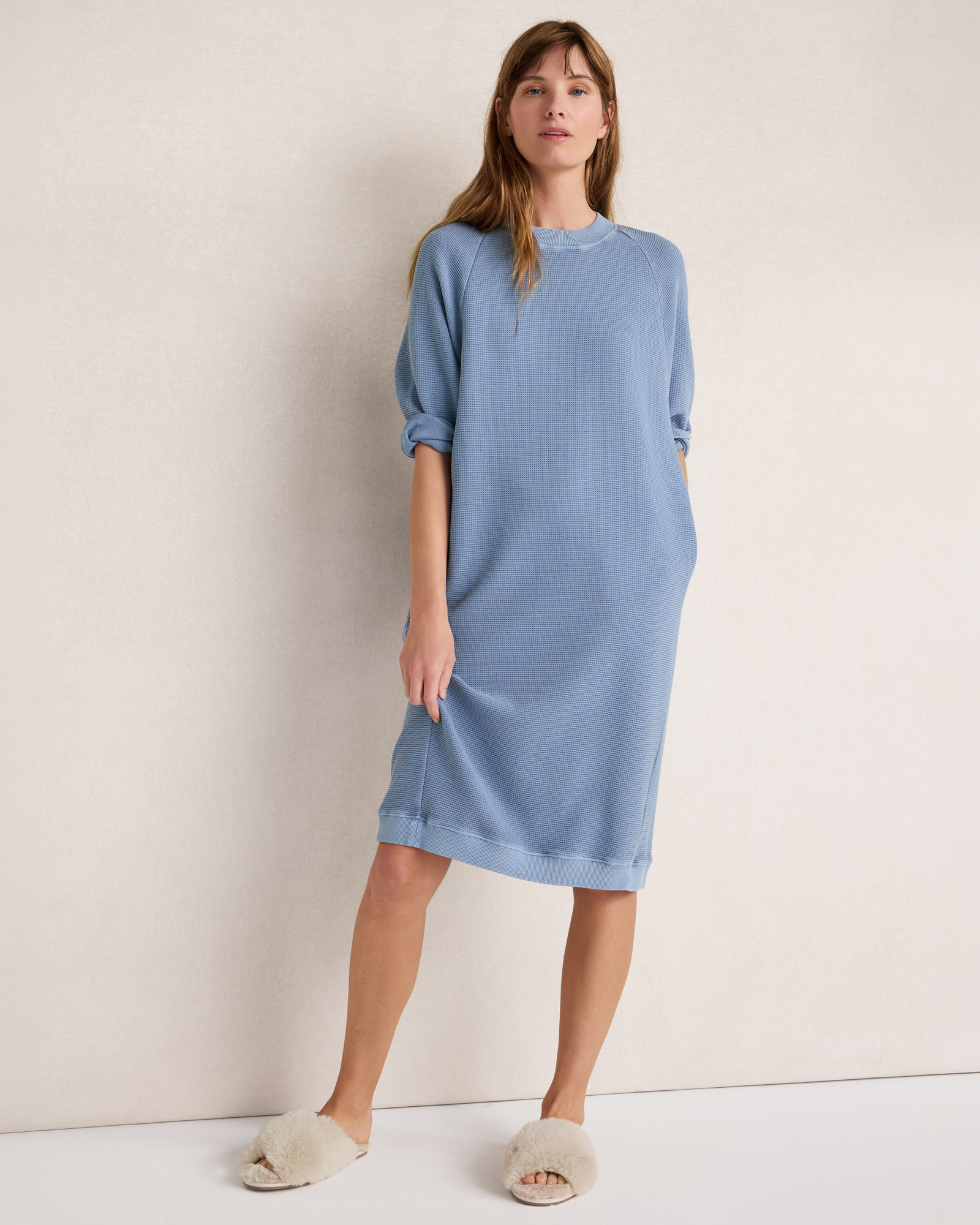 Resti Organic Cotton Waffle Short Sleeve Dress
