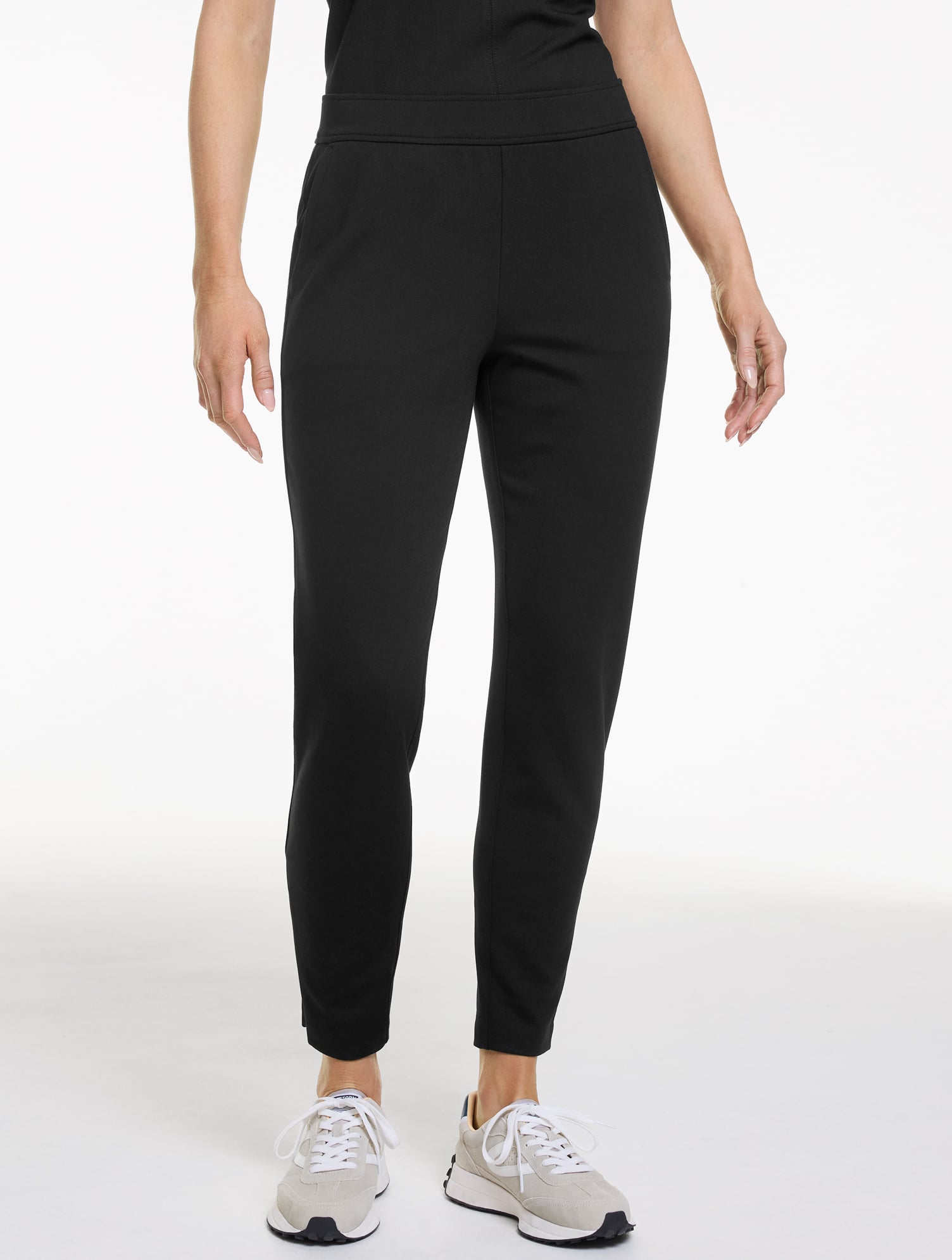 Petite - Slim Ankle Passport Ponte Pants - Black - Medium Talbots