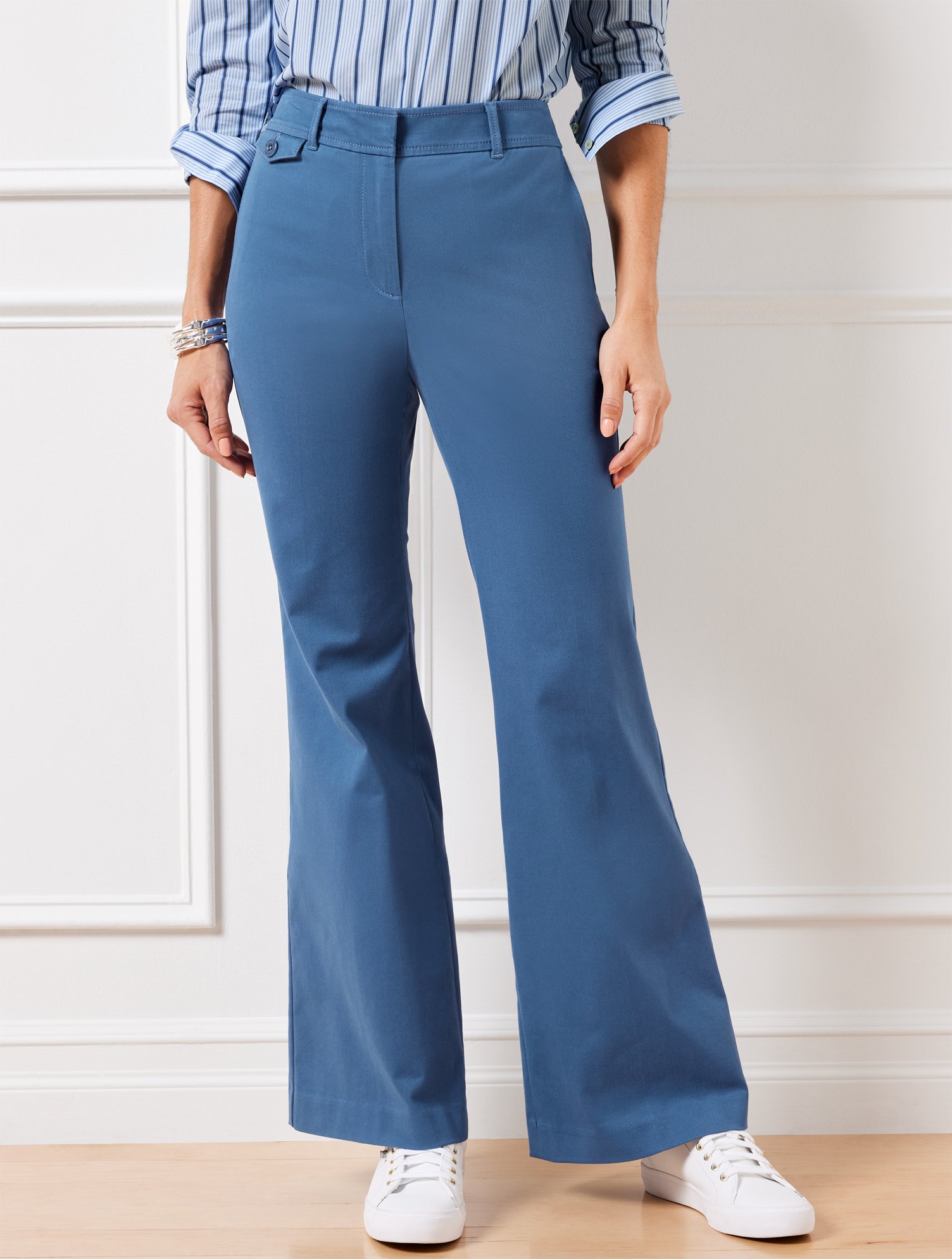Flare Leg Twill Pants | Talbots