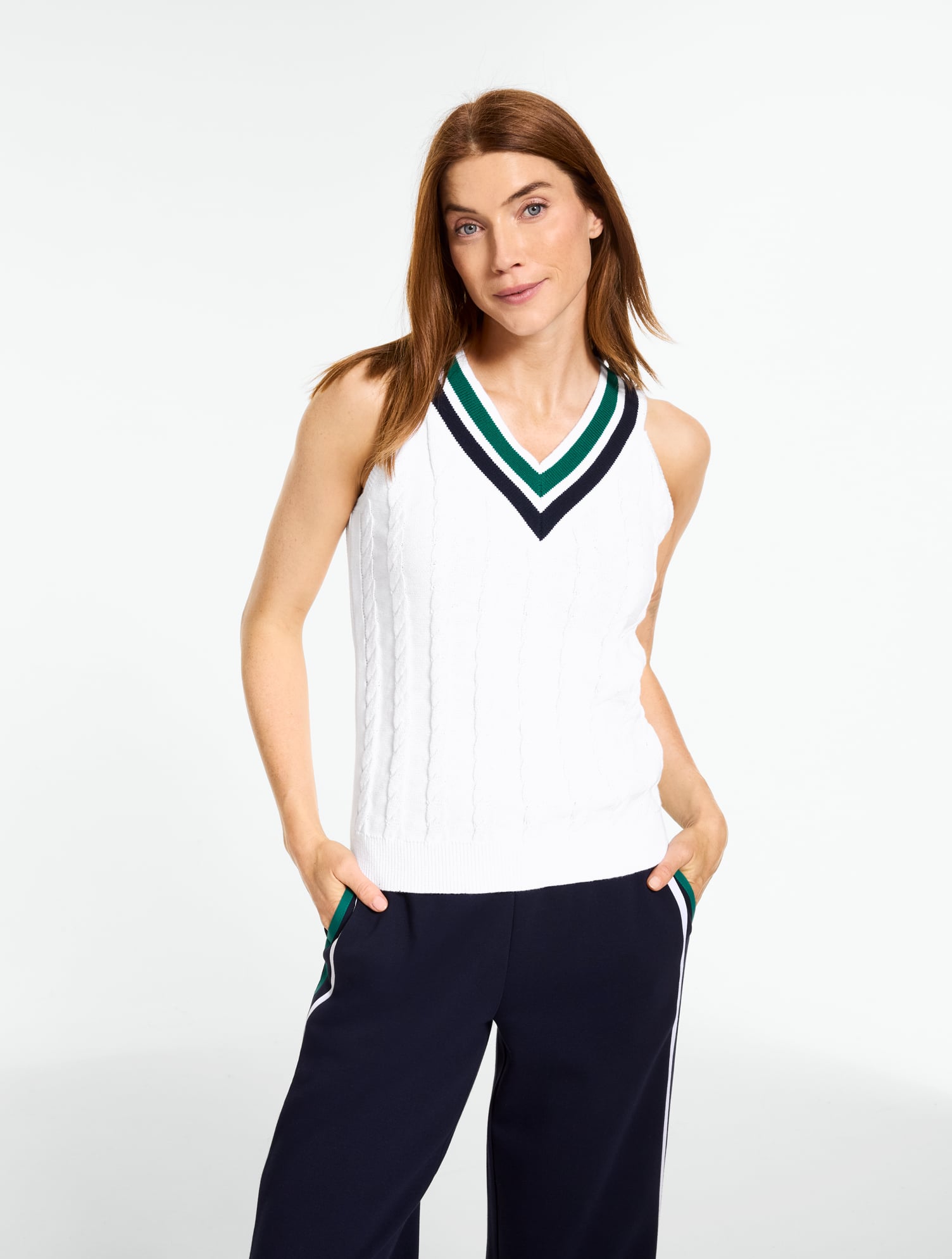 Coolmax® Tennis Spectator Sweater Vest | Talbots