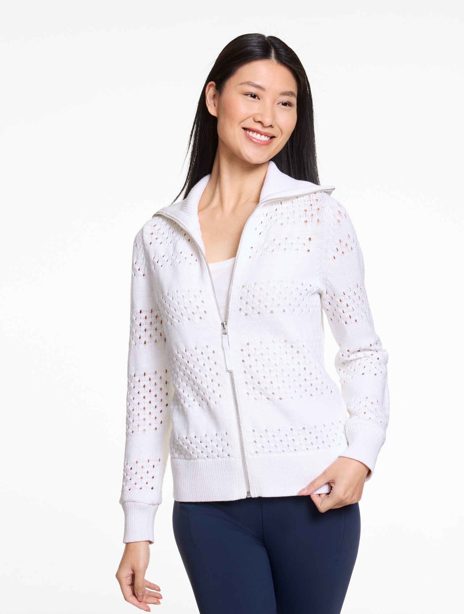 Mixed Stitch Sweater Jacket