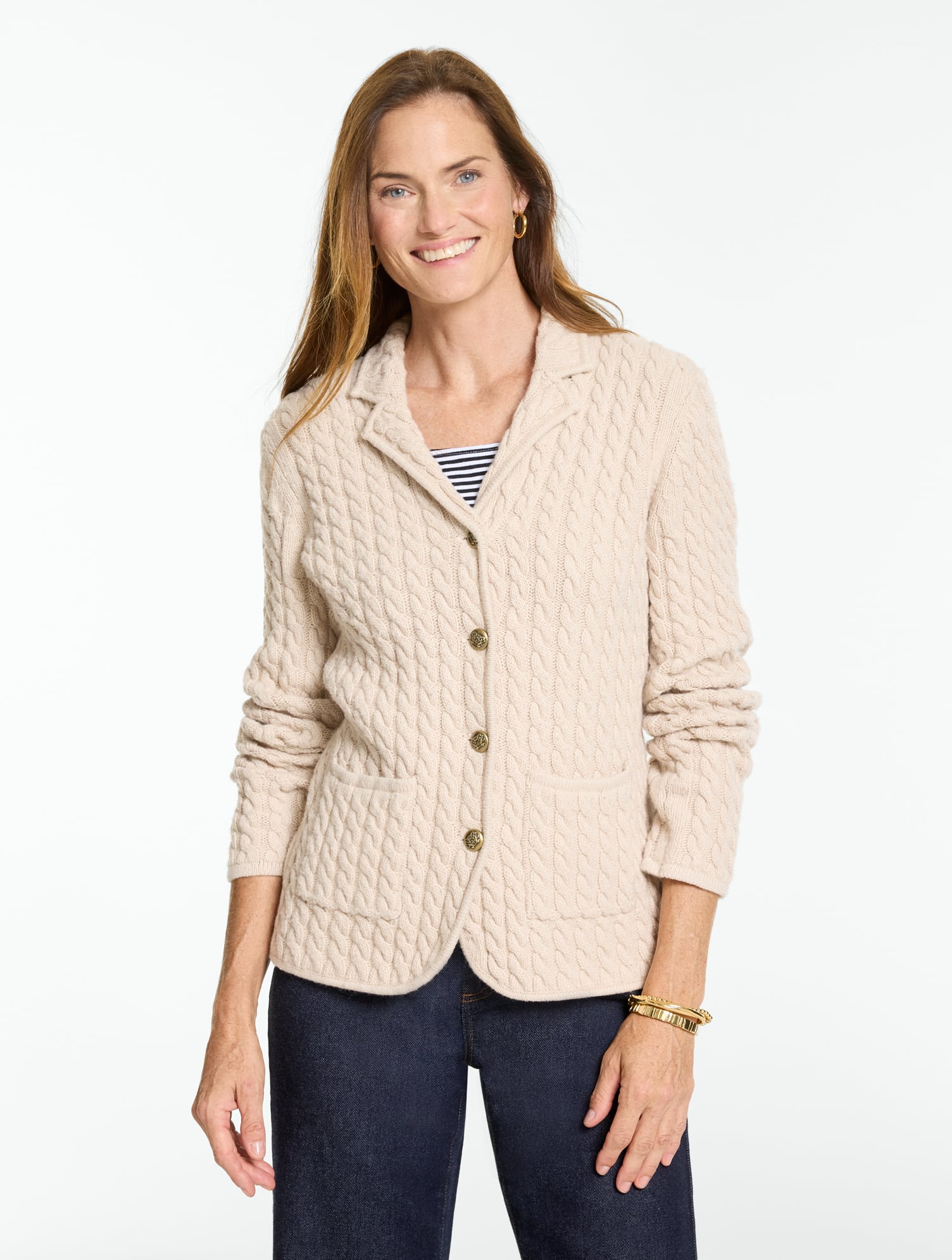 Talbots Cable Knit Blazer - Appoloosa - Xs