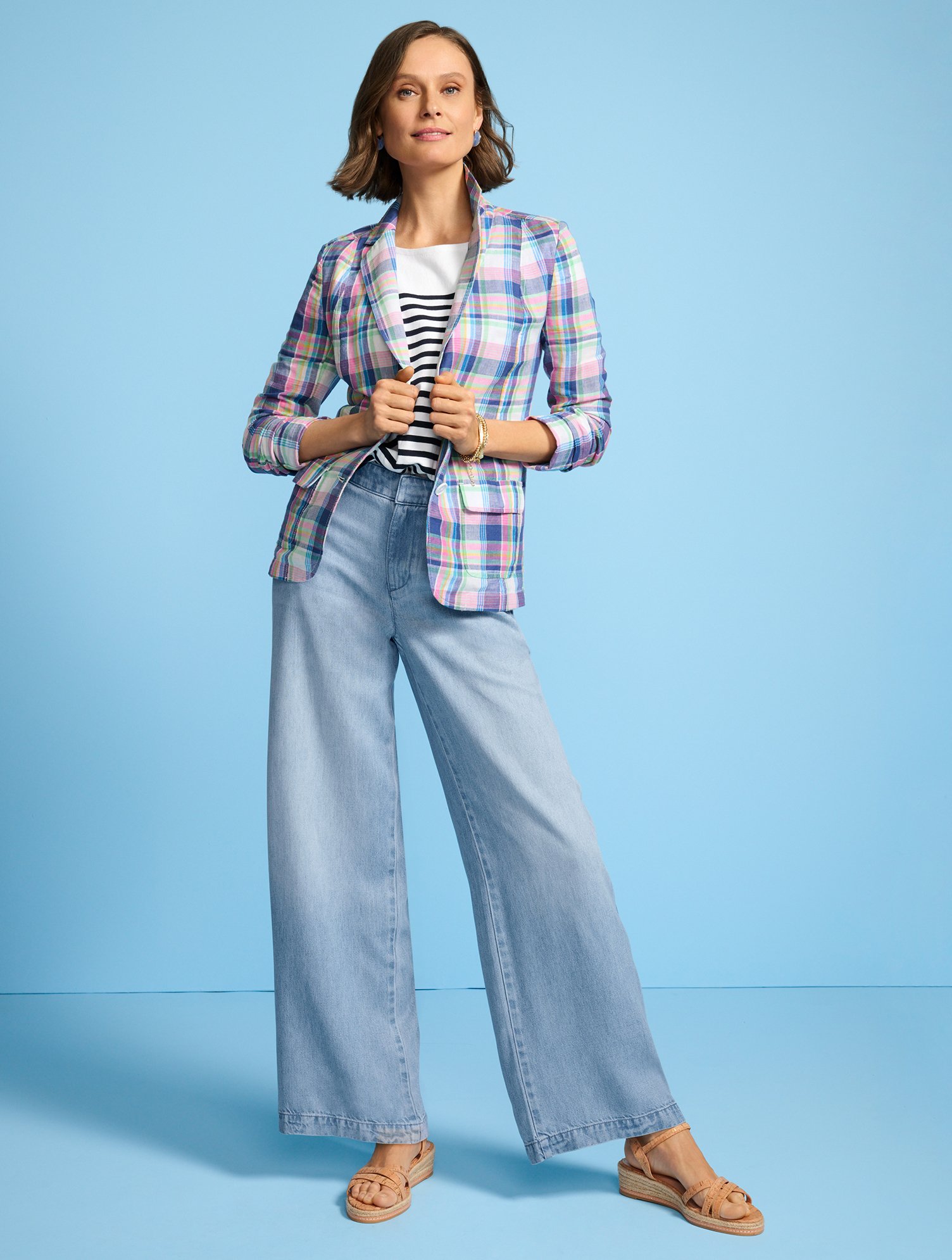 Linen Blazer - Fresh Madras