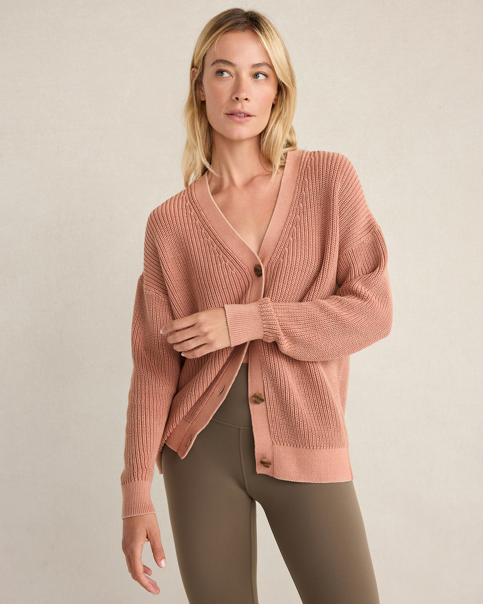 Organic Cotton Shaker Stitch Cardigan | Haven Well Within