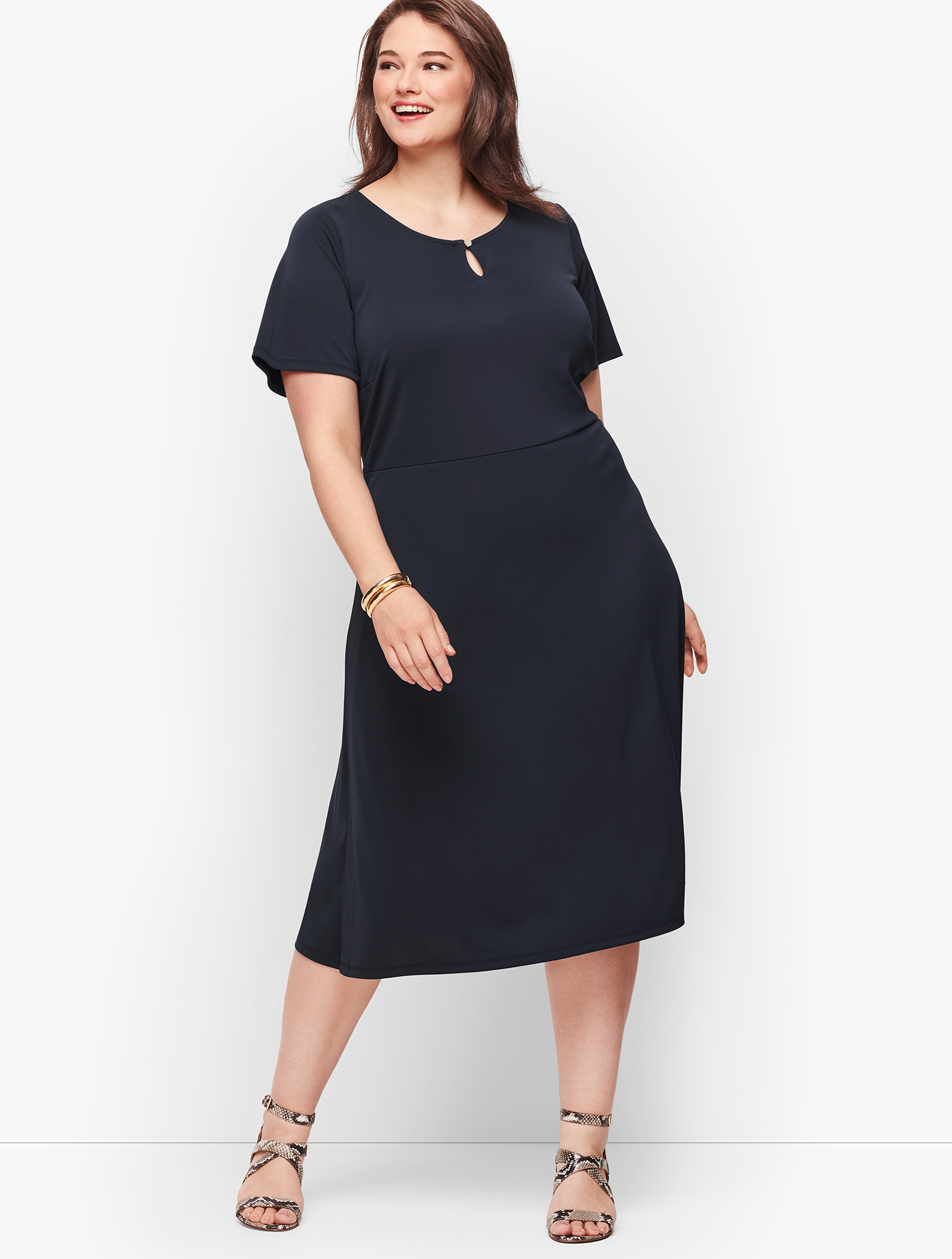 jersey knit fit and flare dress & Tommy hilfiger