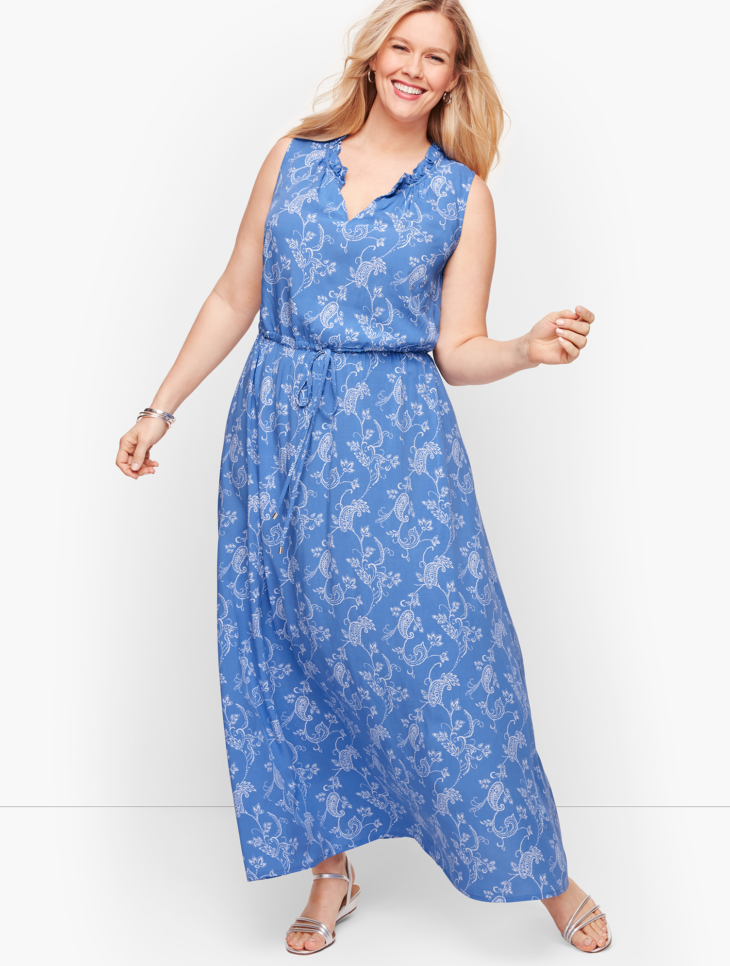 Floral Paisley Maxi Dress | Talbots