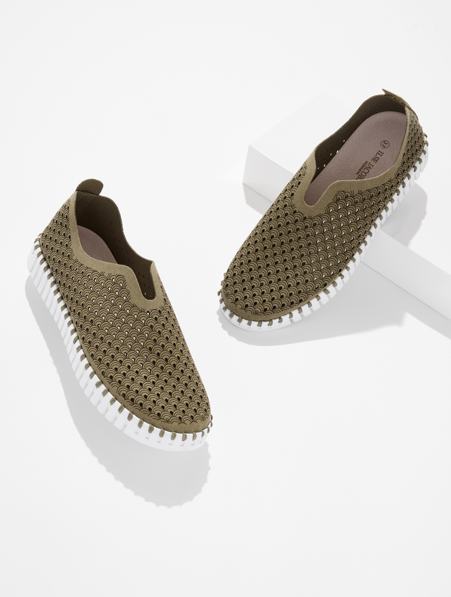 Ilse Jacobsen Tulip Slip-On Flats - Army