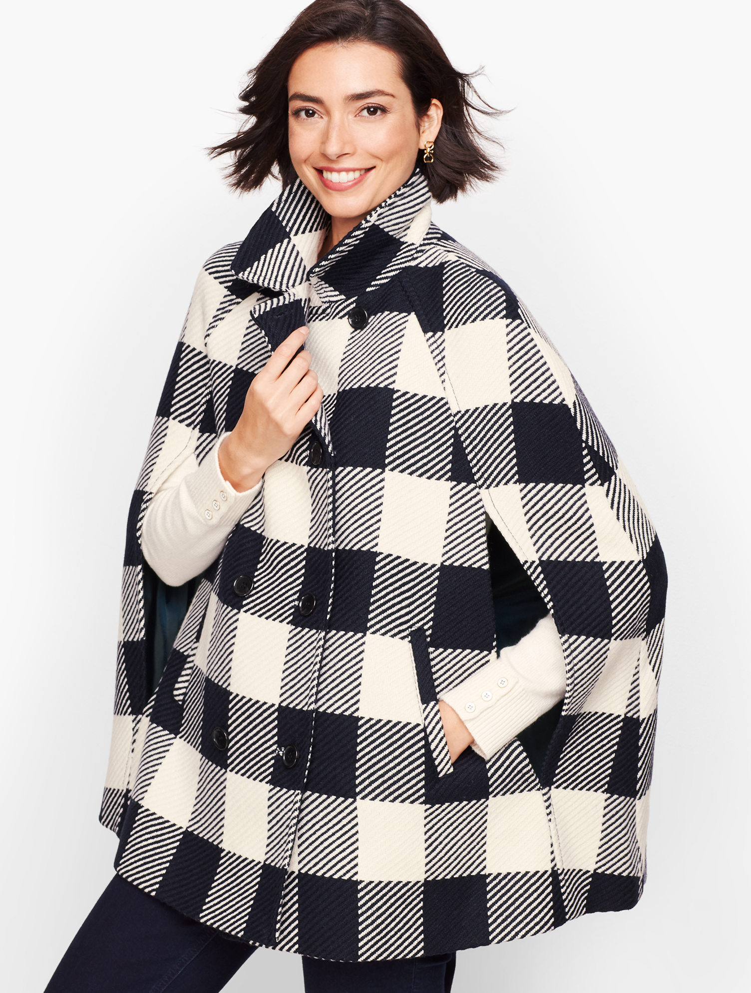 Buffalo Check Cape | Talbots