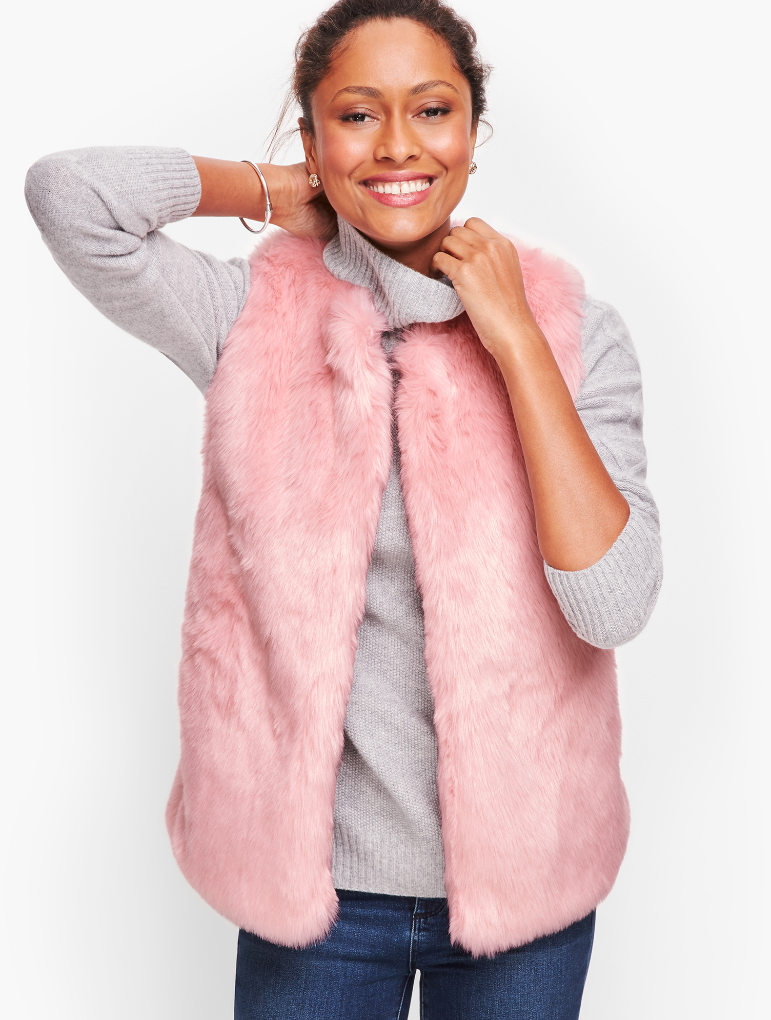 THINKFUR シンクファー long w vest ピンク 194067015_3489.jpg