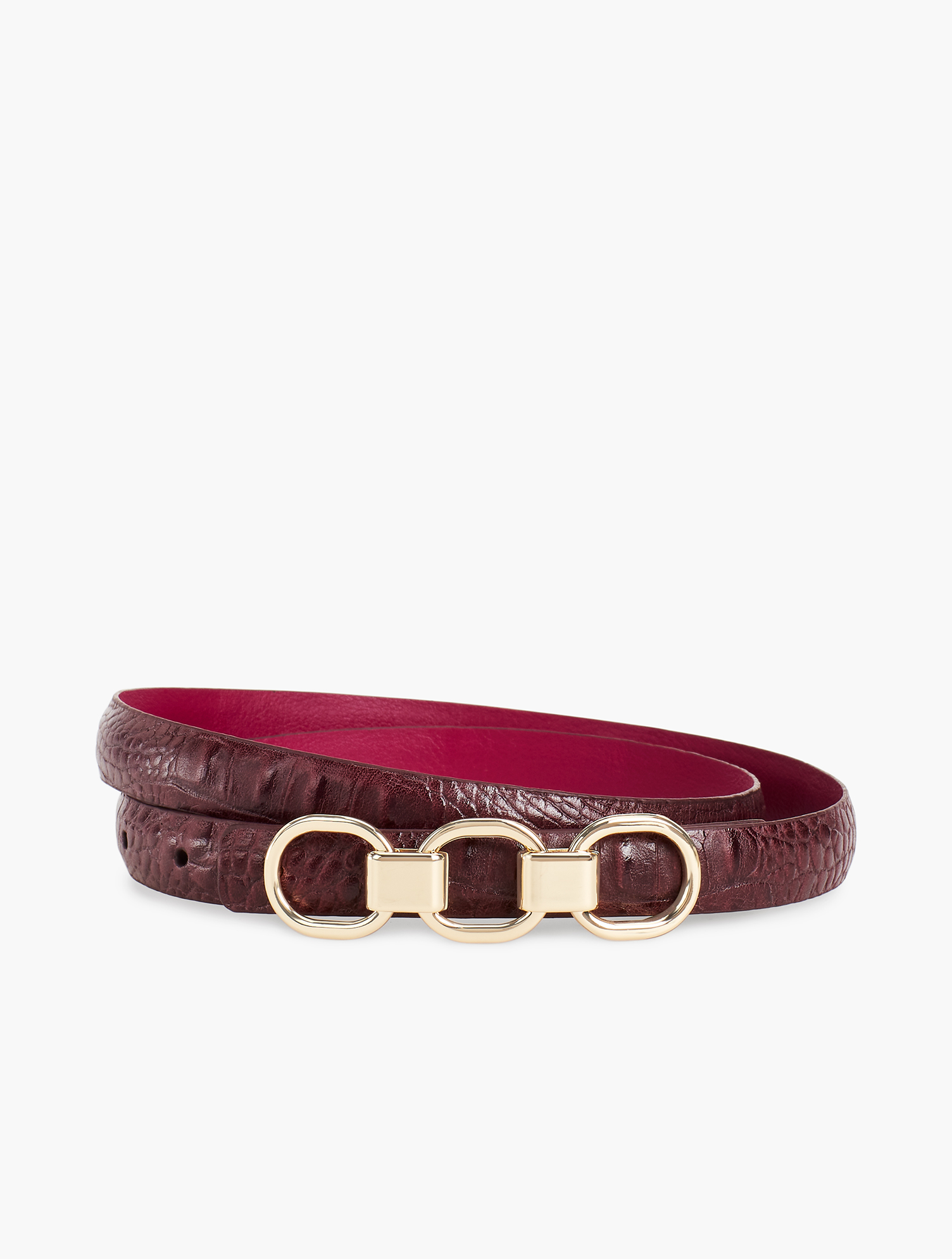 Croc-Embossed Belt | Talbots display picture 1