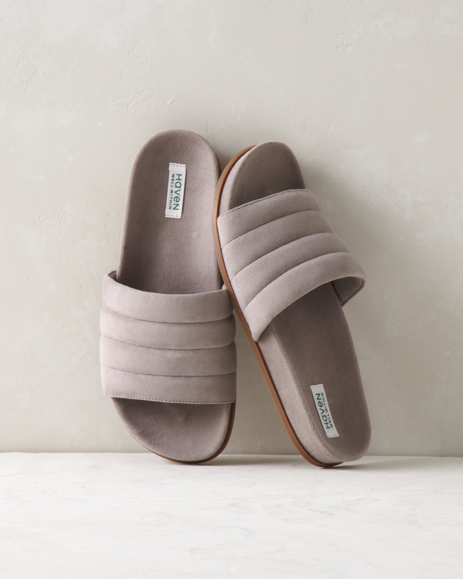 Talbots Quilted Suede Slides - French Grey - 9  In Gray