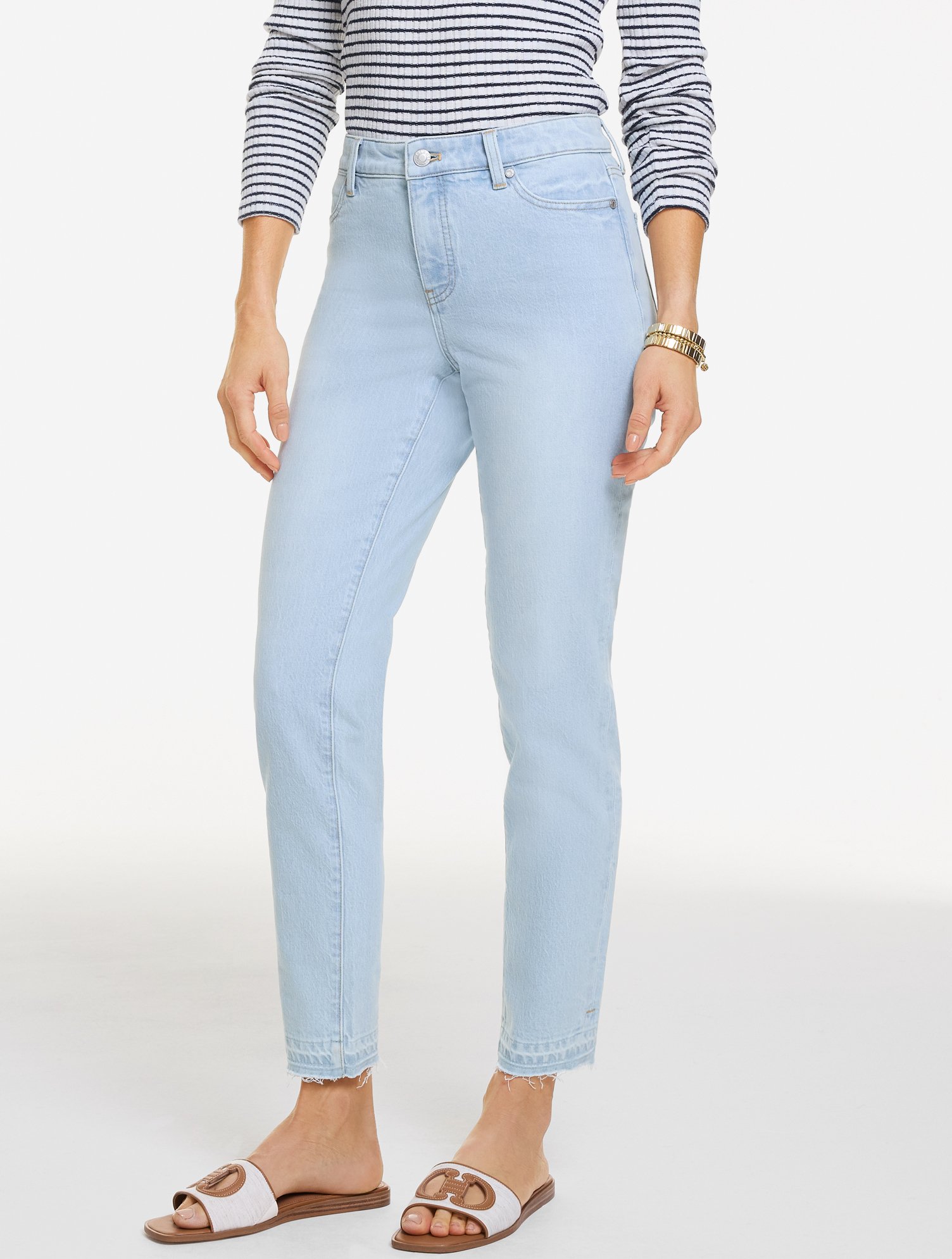 Slim Ankle Drop Hem Jeans - Somerset Wash