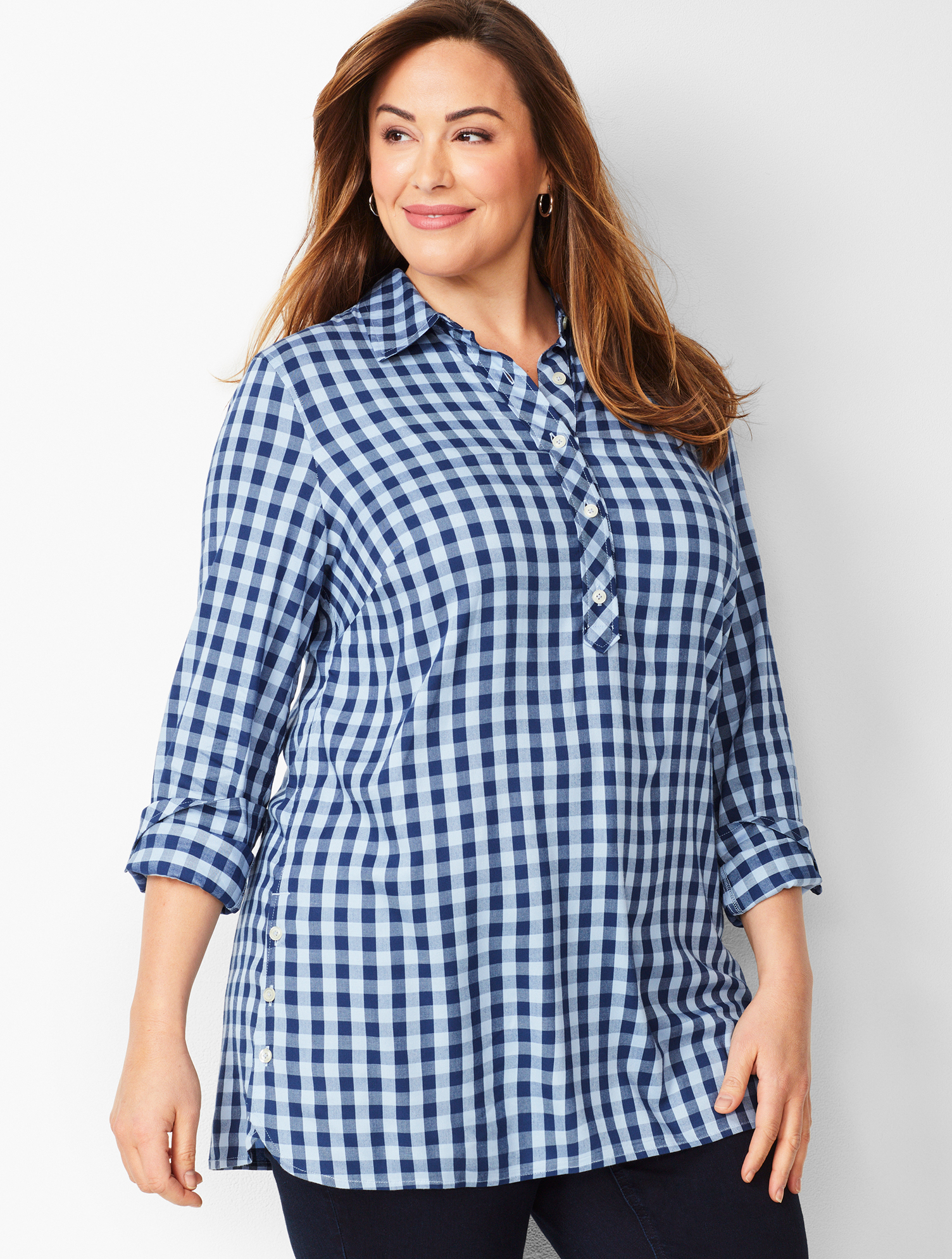 Gingham Popover Tunic | Talbots