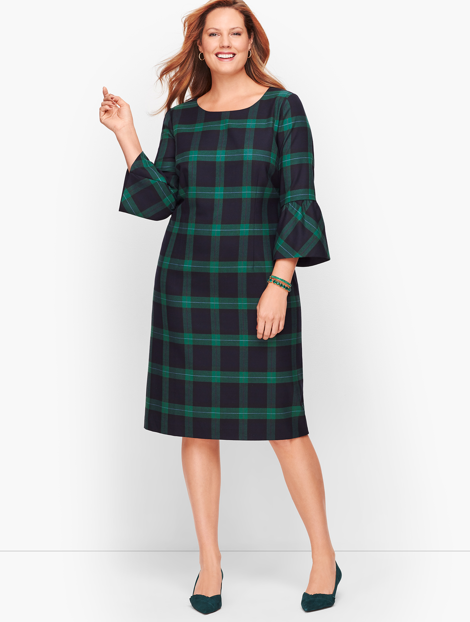 Black Watch Plaid Shift Dress | Talbots