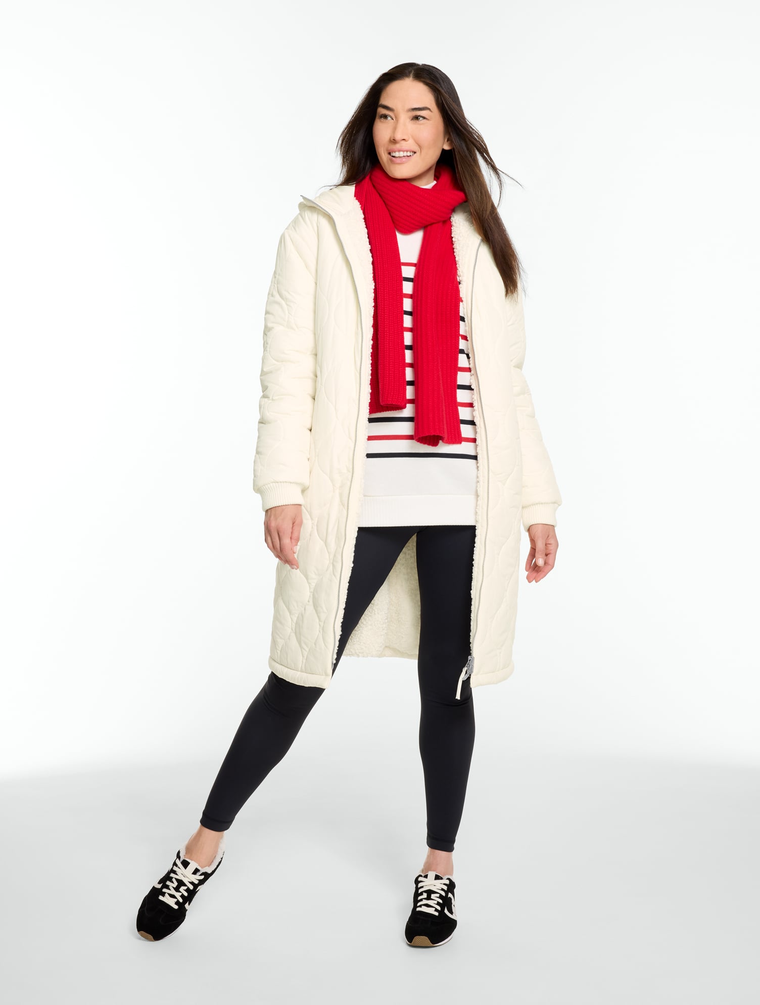 Reversible Long Sherpa Jacket