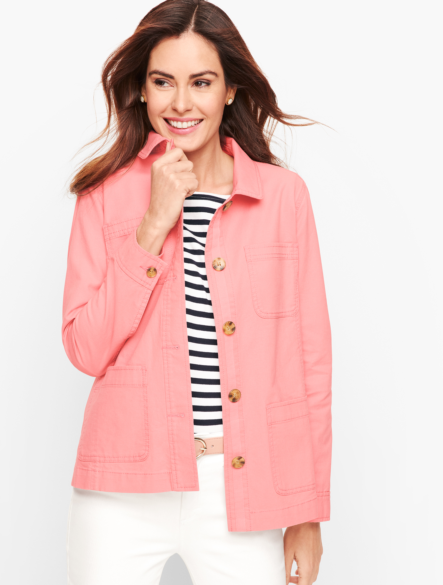 Casual Cotton Jacket | Talbots