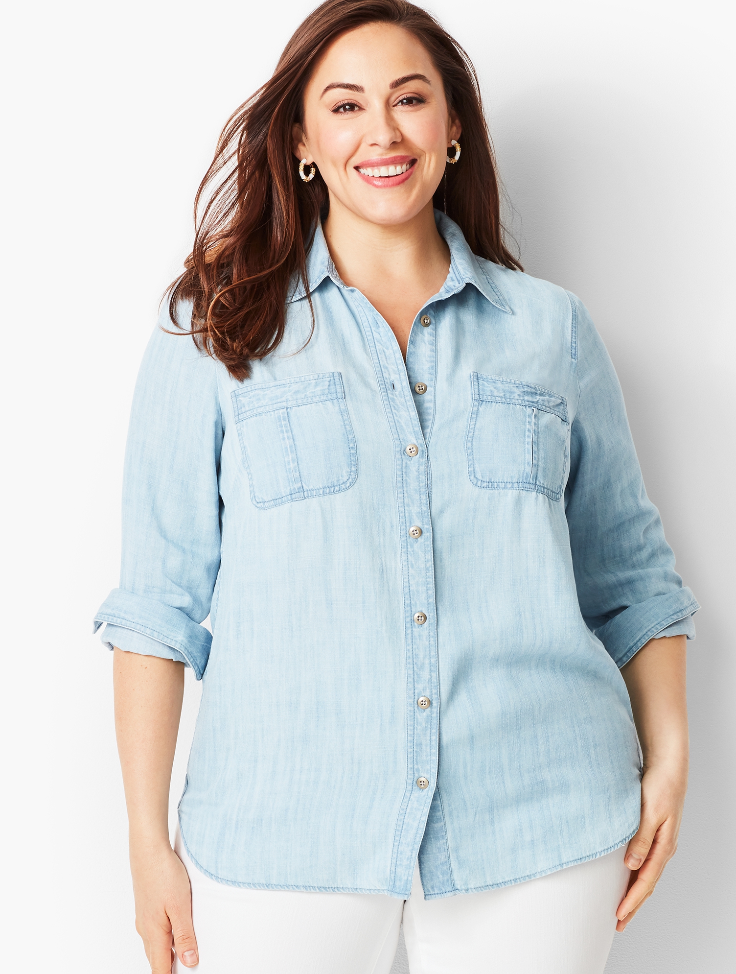 Long-Sleeve Tencel® Shirt | Talbots