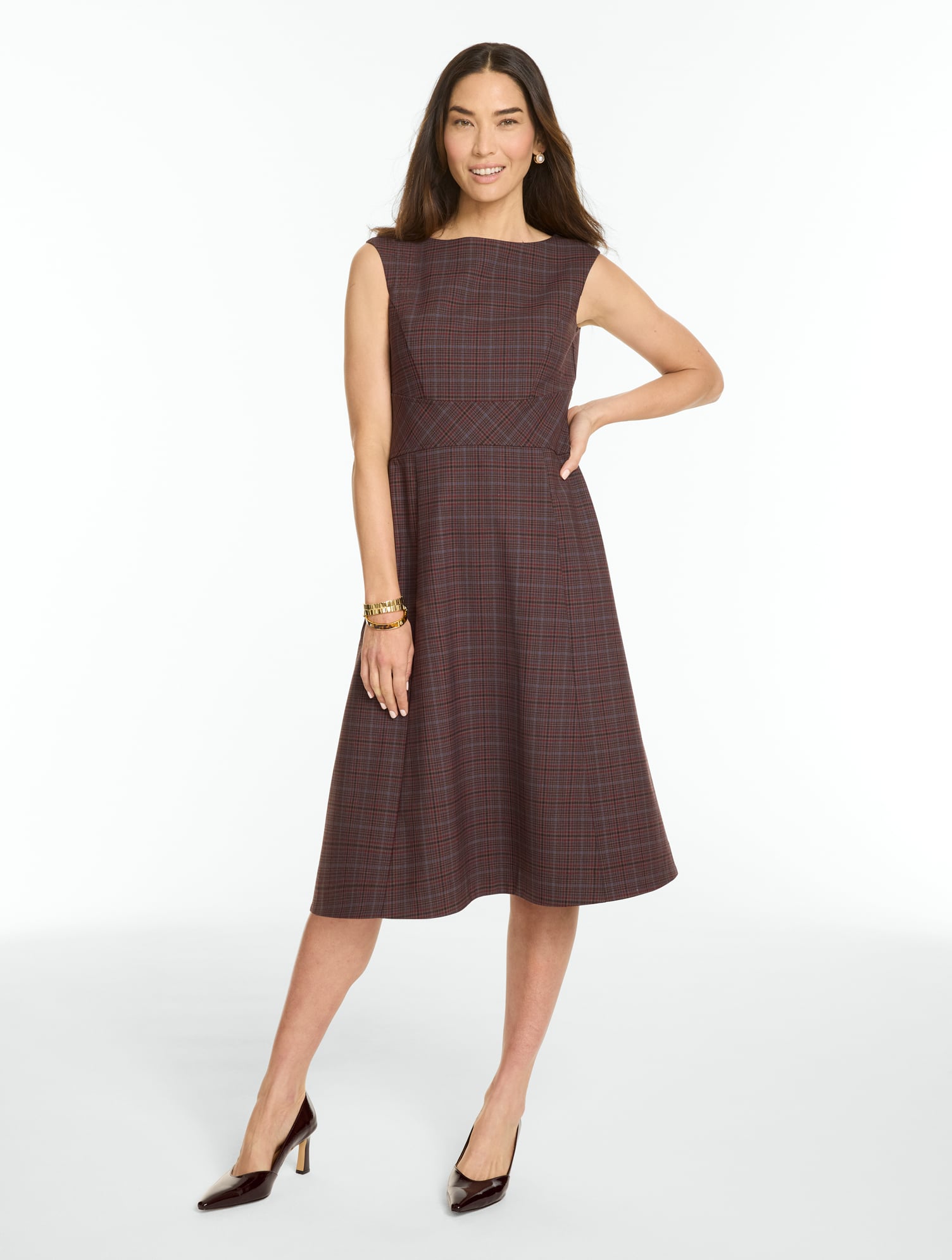 Celeste Plaid Sleeveless Dress