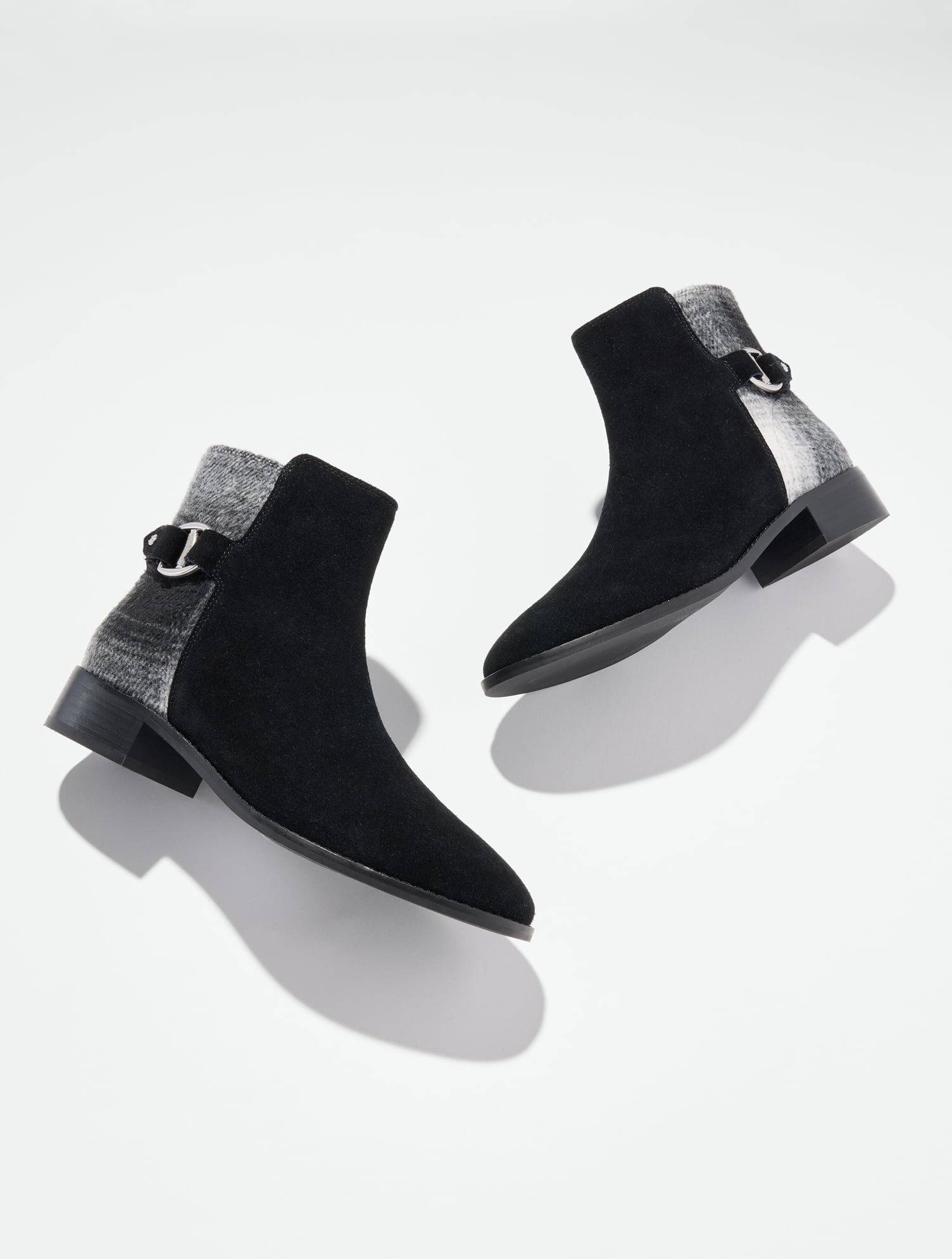 Tish Buffalo Check Link Ankle Boots