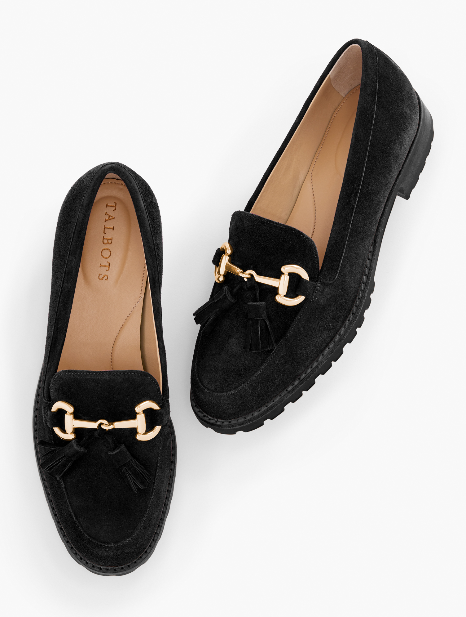 Talbots Cassidy Tassel Loafers - Suede - Black - 11m