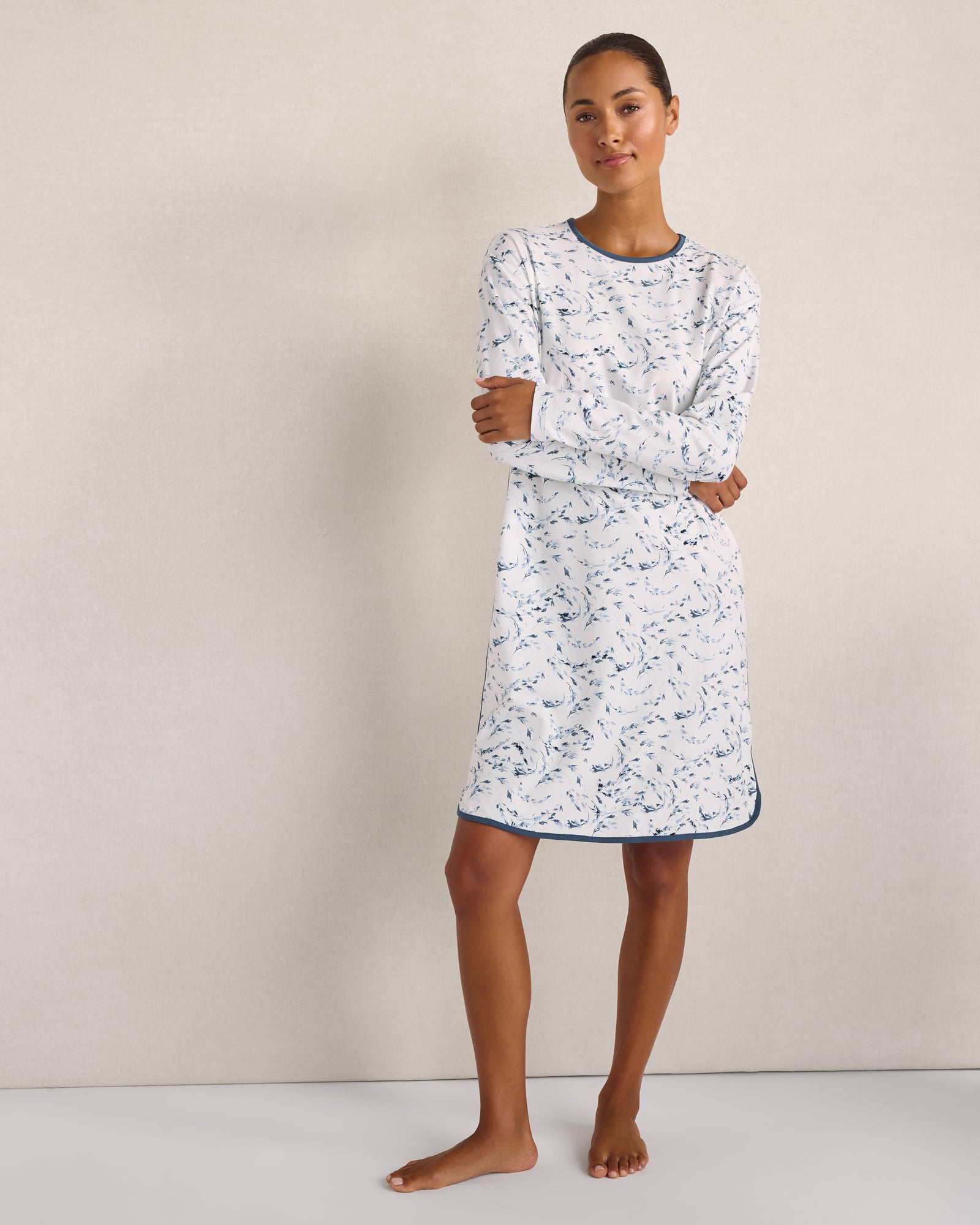 Organic Cotton Jersey Tipped Sleep Dress