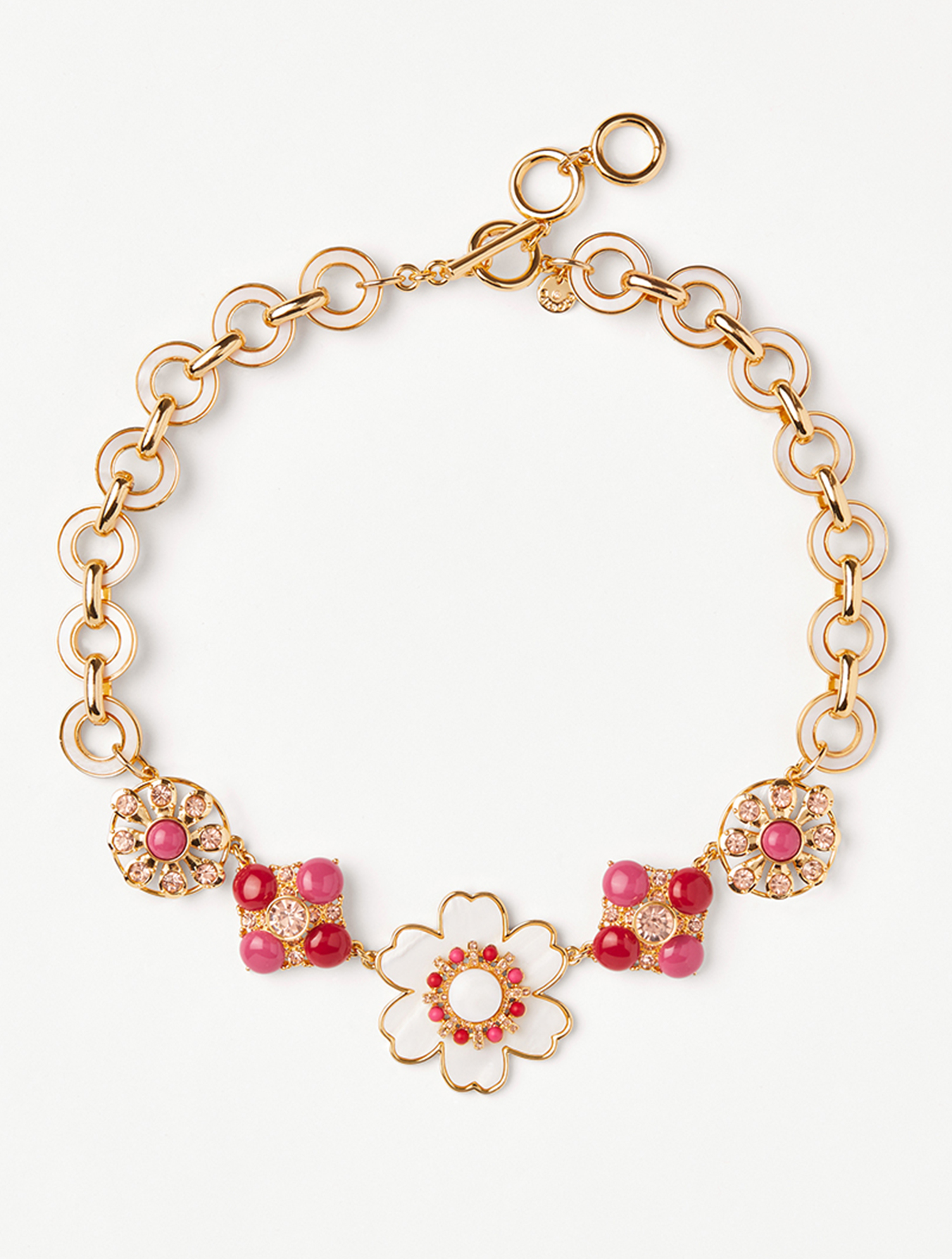 Shop Talbots Beautiful Blooms Necklace - White/gold - 001  In White,gold