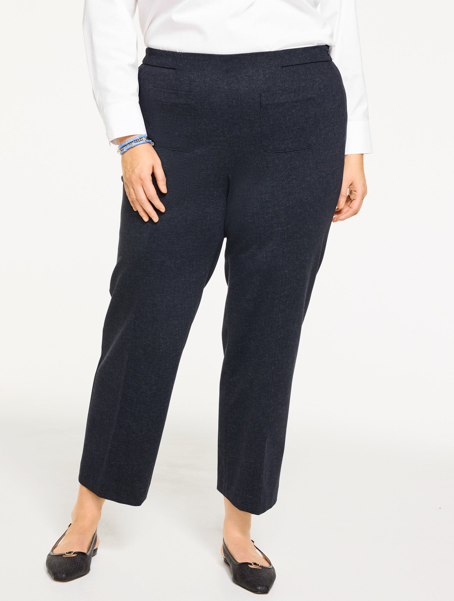 Slim Wide Ankle Knit Pants