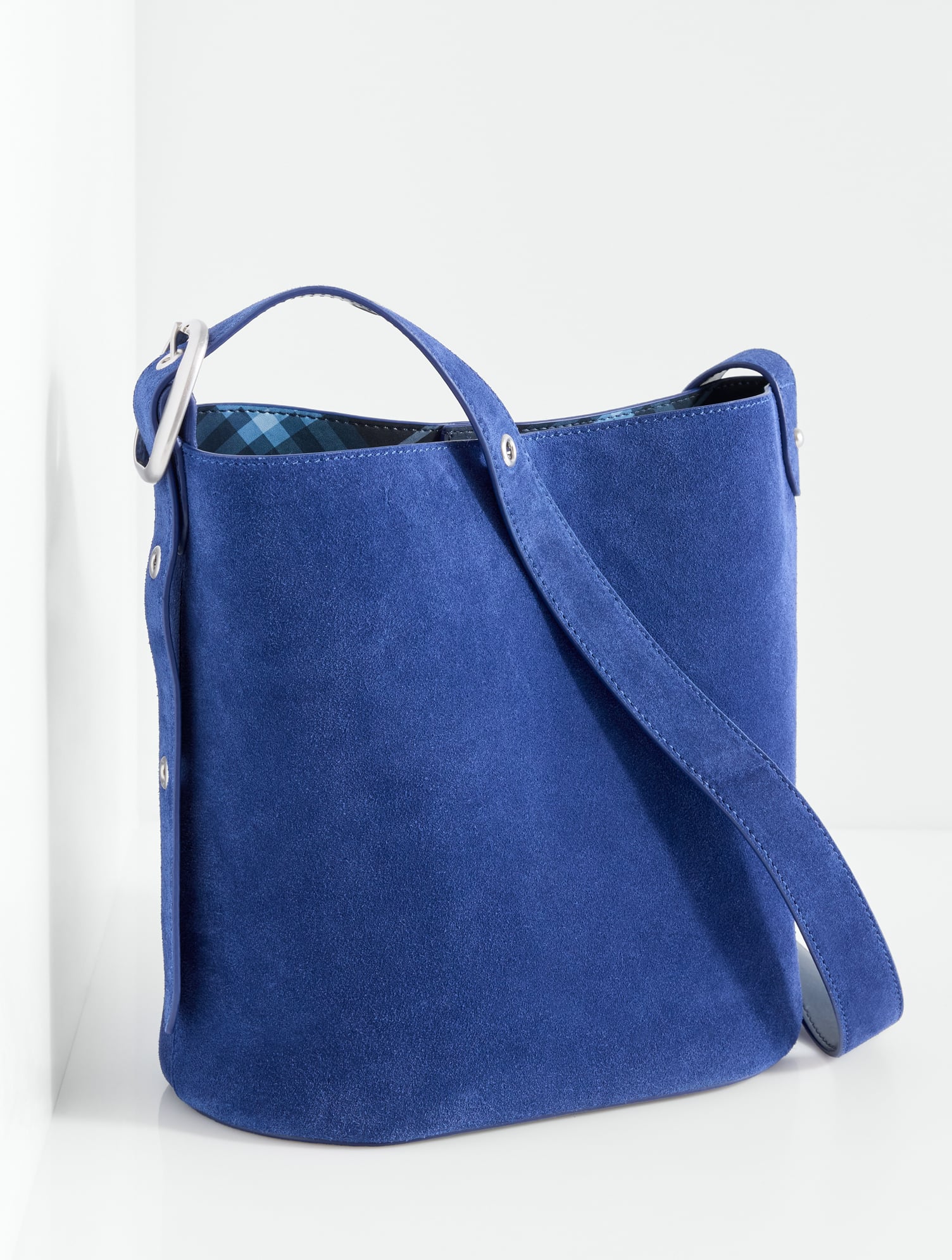 Cora Suede Bucket Bag - Midnight Sail