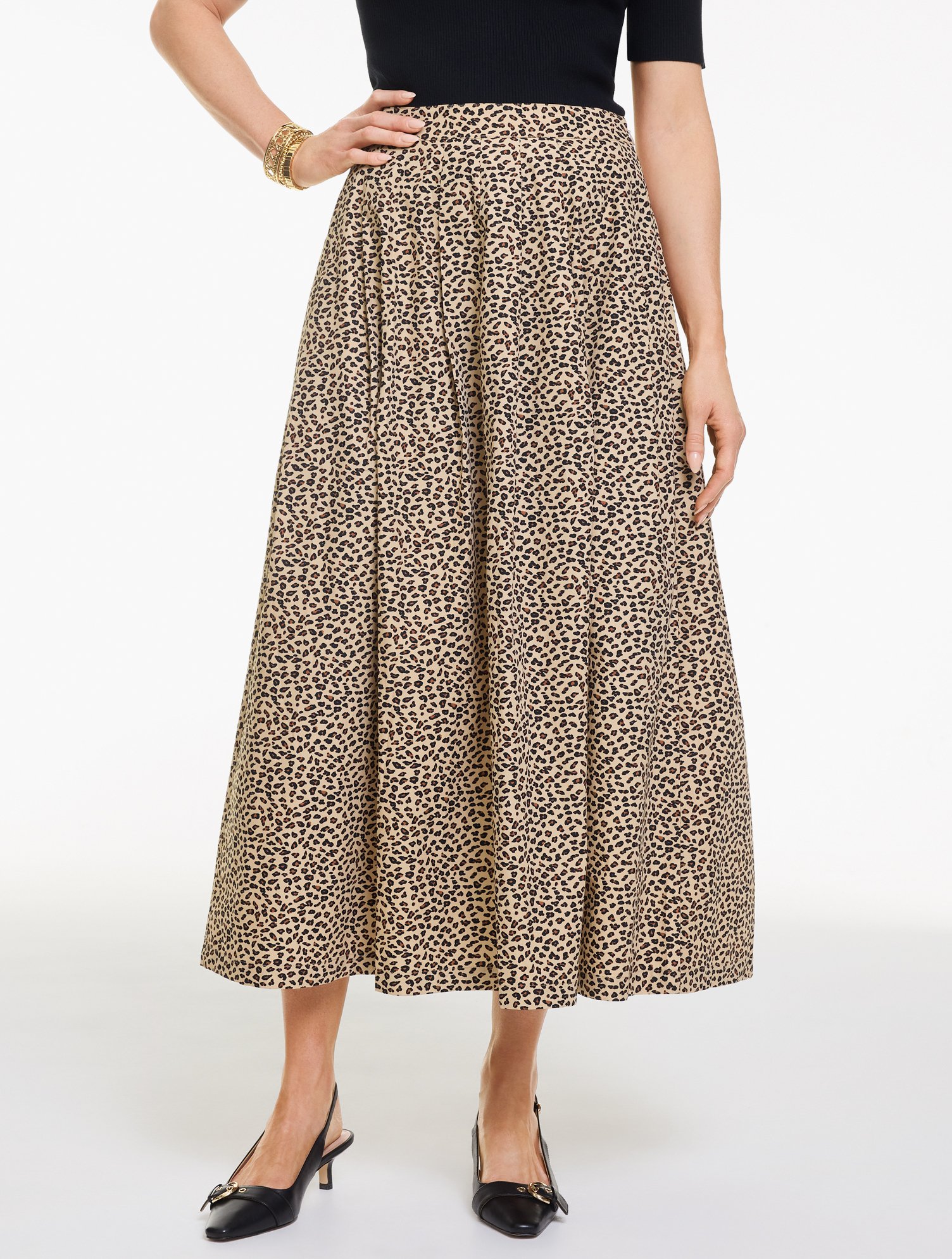 Piper Pleated Patio Skirt - Tricolor Cheetah