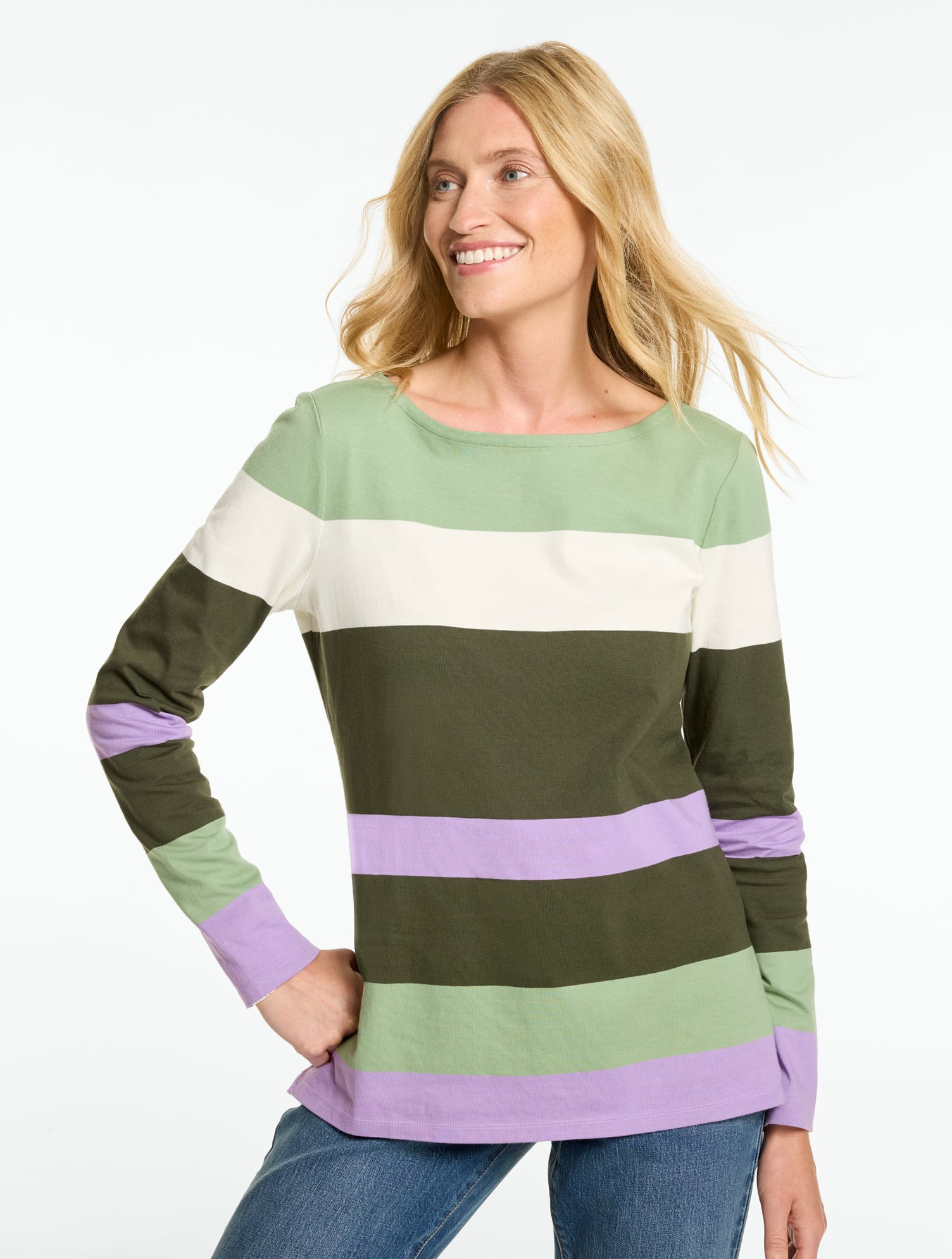 Authentic Talbots Tee - Cottage Stripe