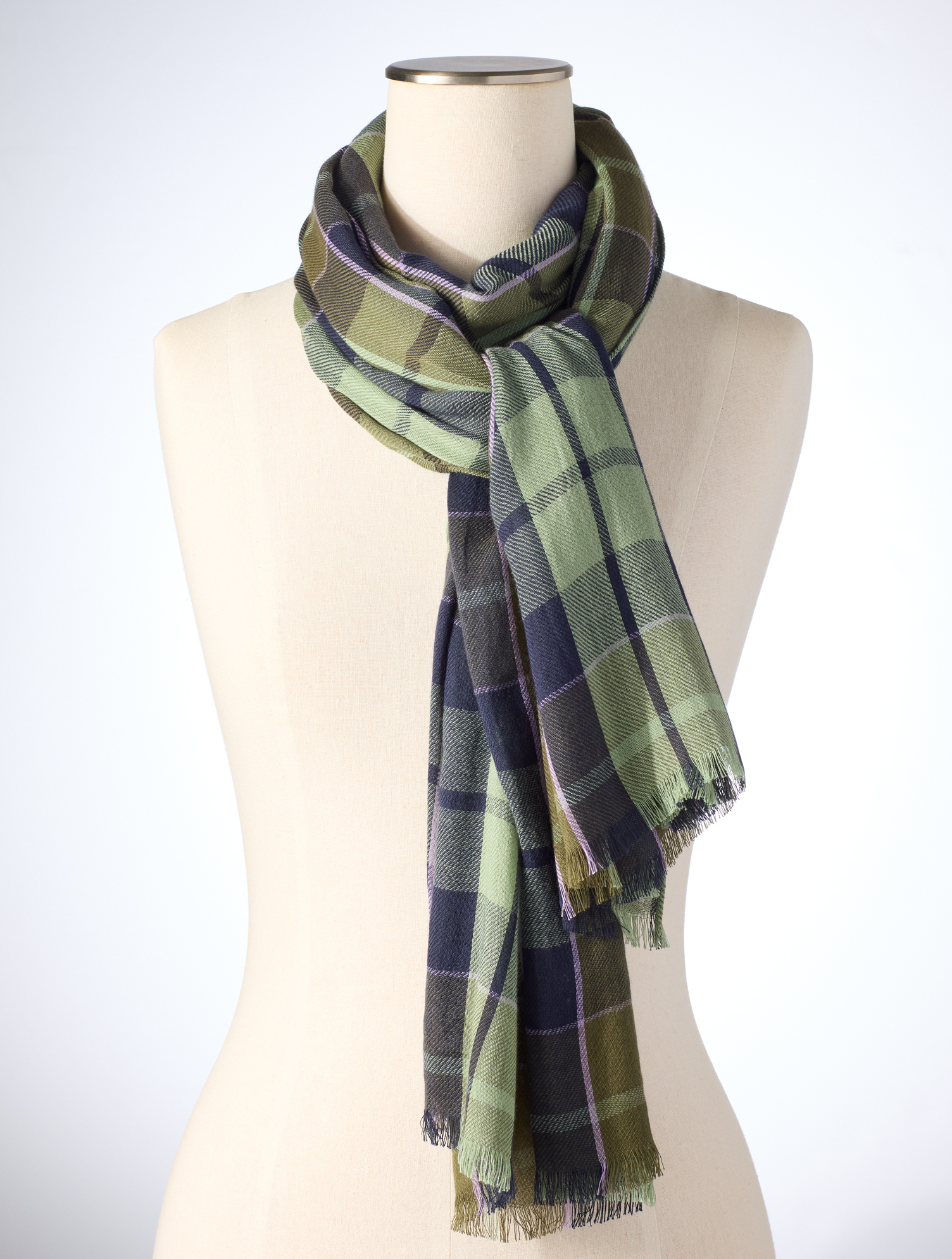 Hunting Plaid Oblong Scarf