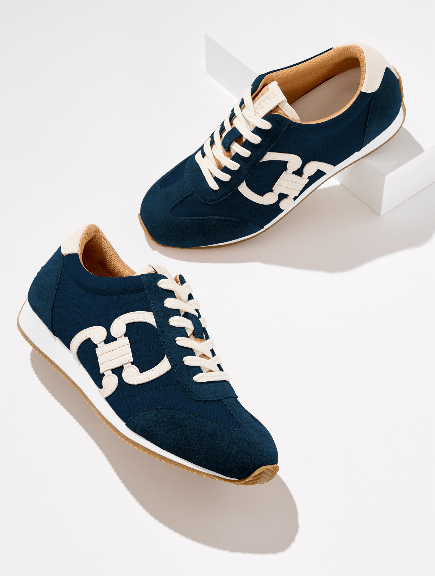 Alex Status Herringbone Suede Sneakers