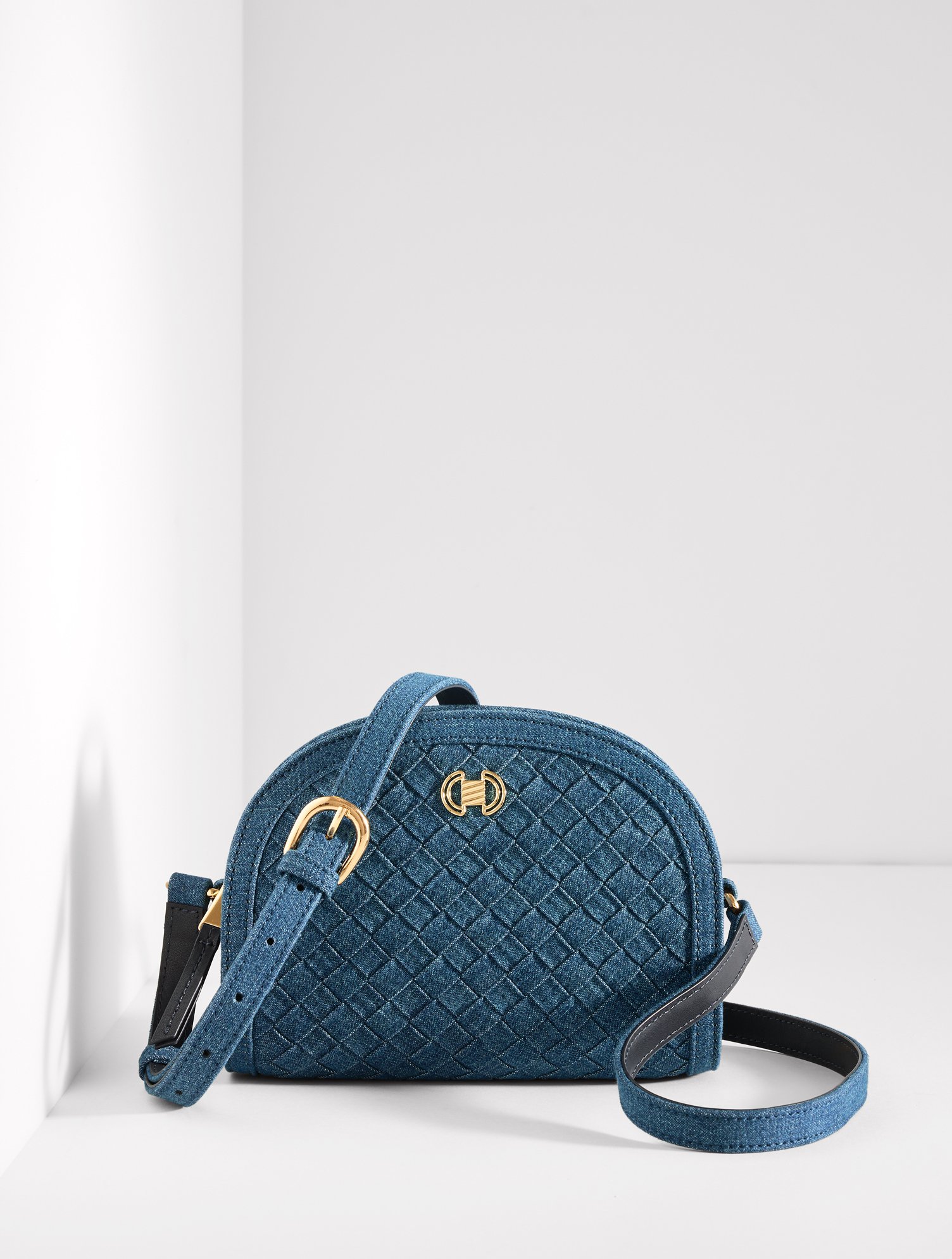 Rory Woven Denim Crossbody Bag