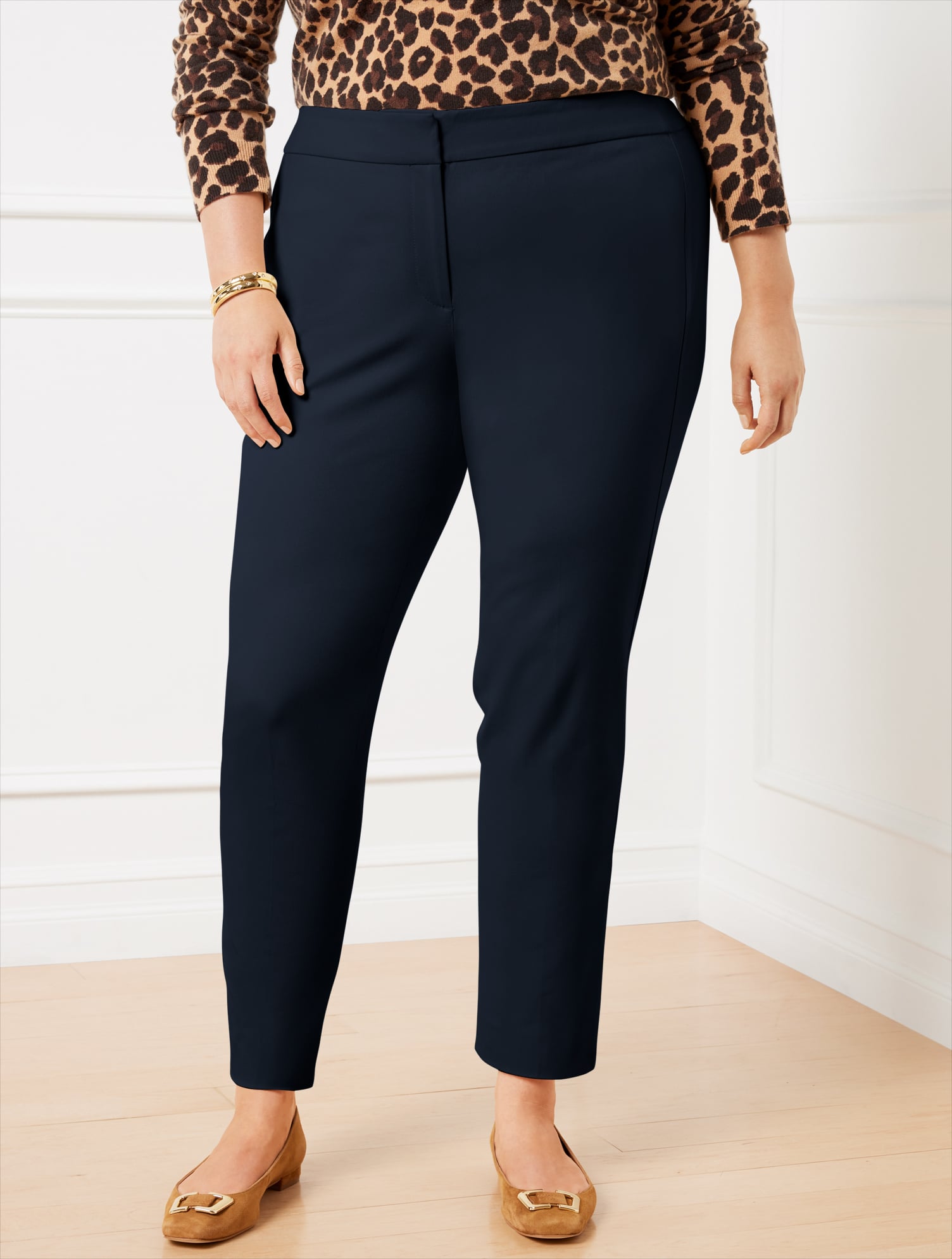 Straight Leg Perfect Chinos - Curvy Fit | Talbots display picture 1