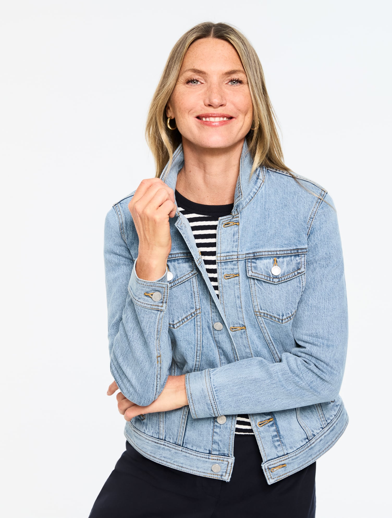 Classic Jean Jacket - Sky Wash - Large Talbots
