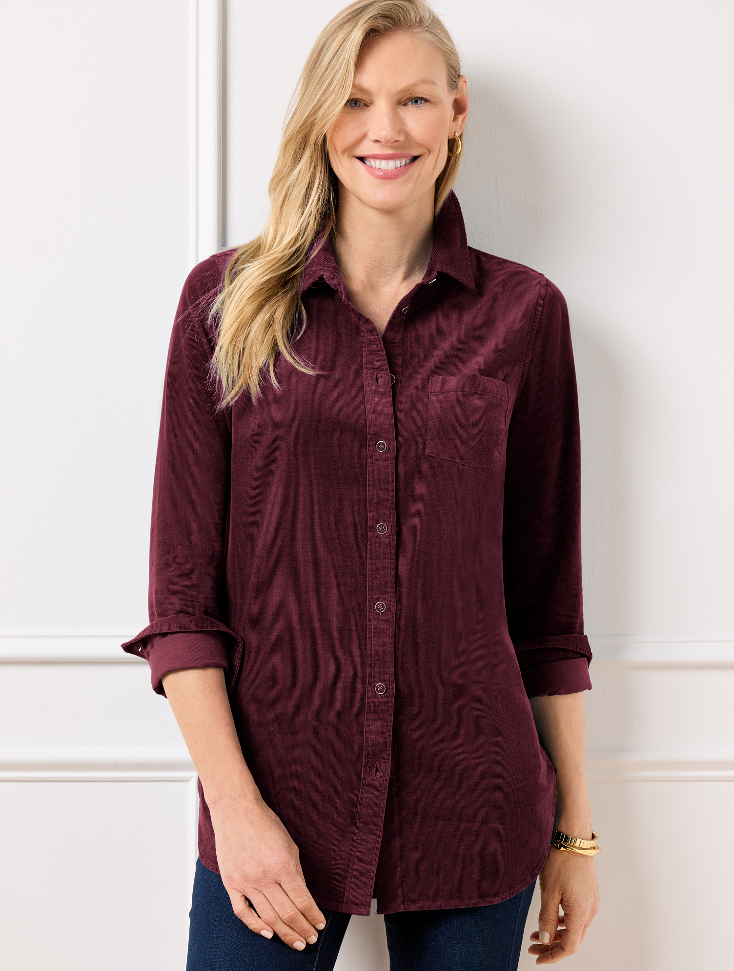 Corduroy Boyfriend Shirt | Talbots