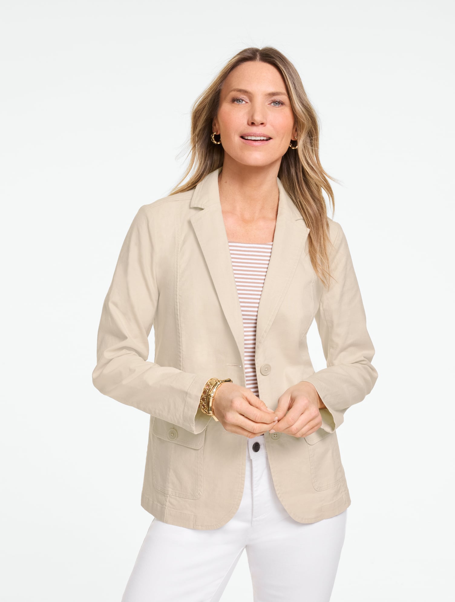 Stretch Linen Blazer