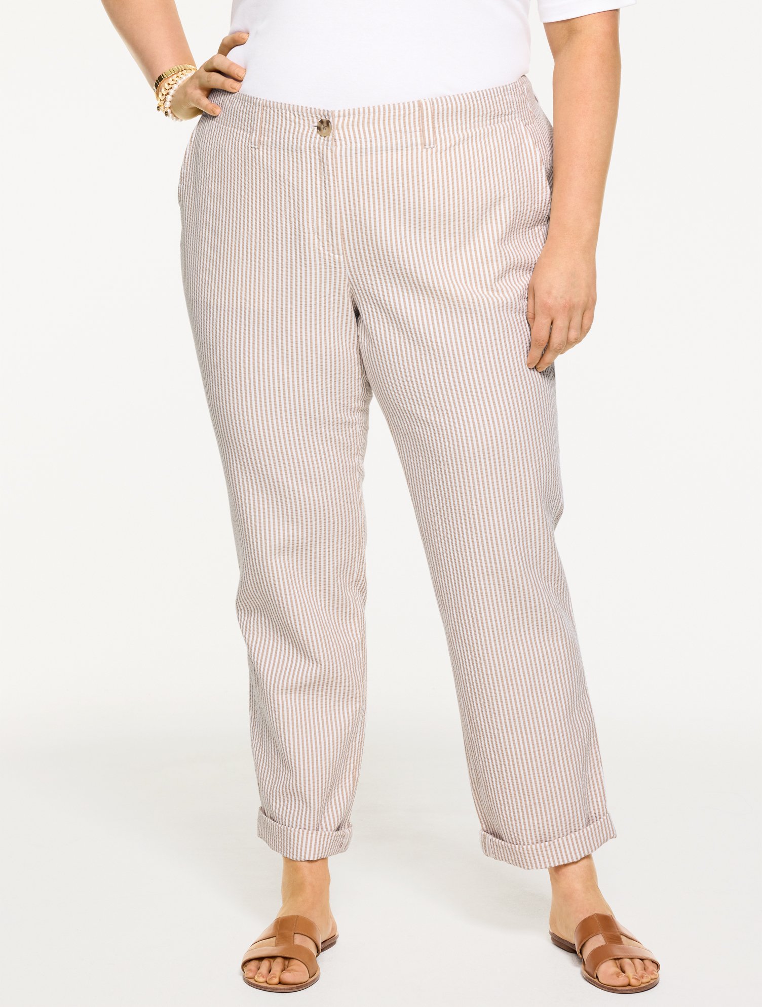 Seersucker Everyday Chinos - Sunshine Stripe