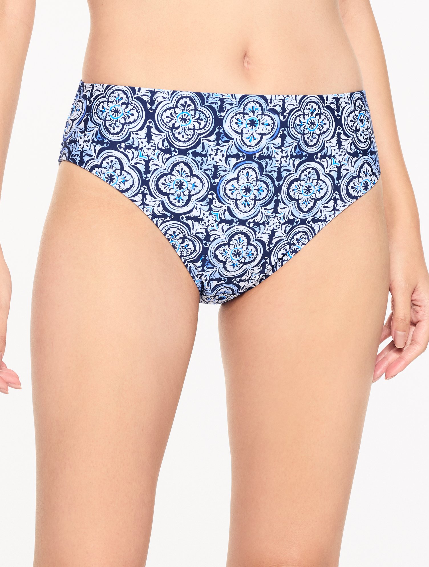 Aqua Club High Waist Swim Bottom - Coastal Tile