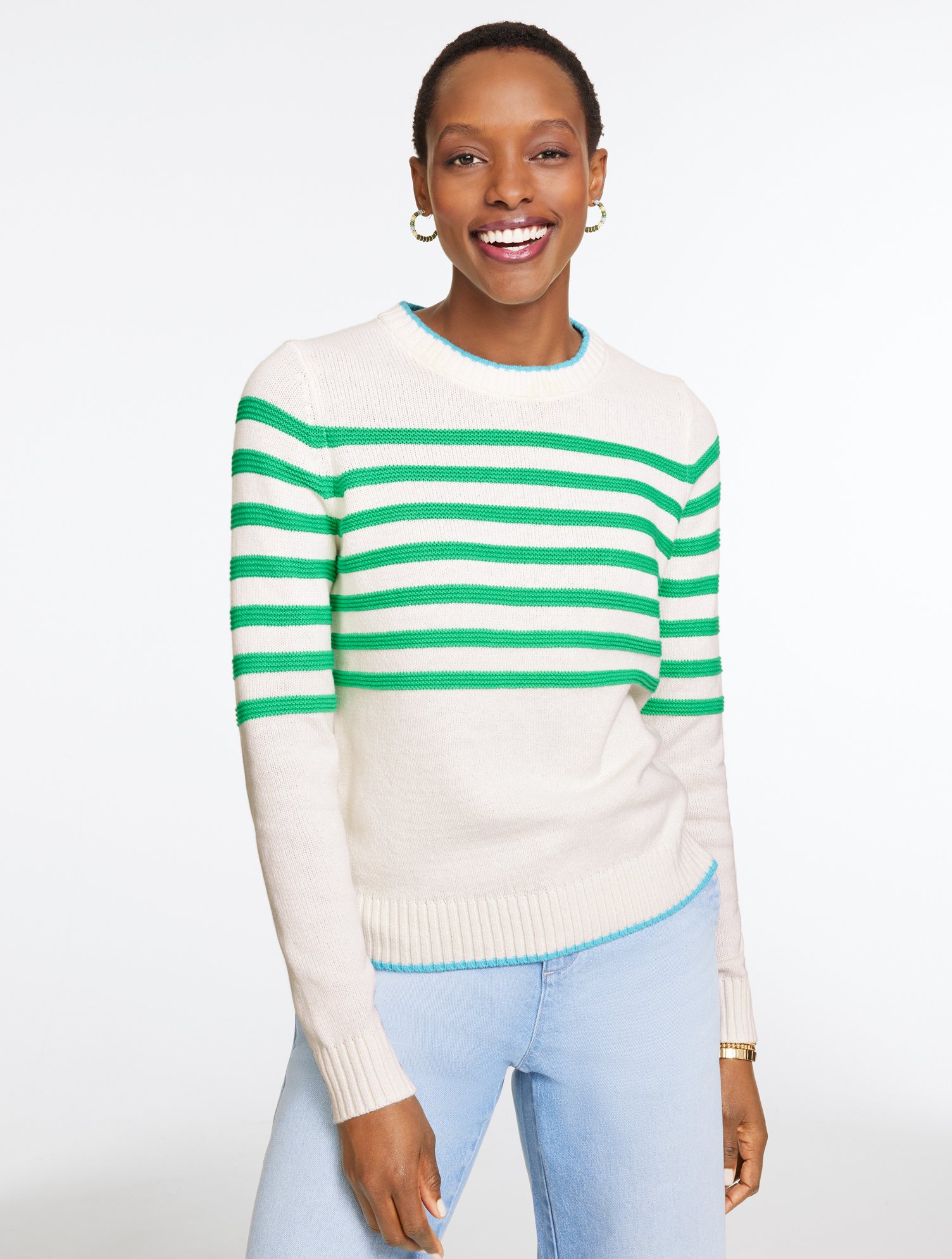Crewneck Sweater - Multi Stripe