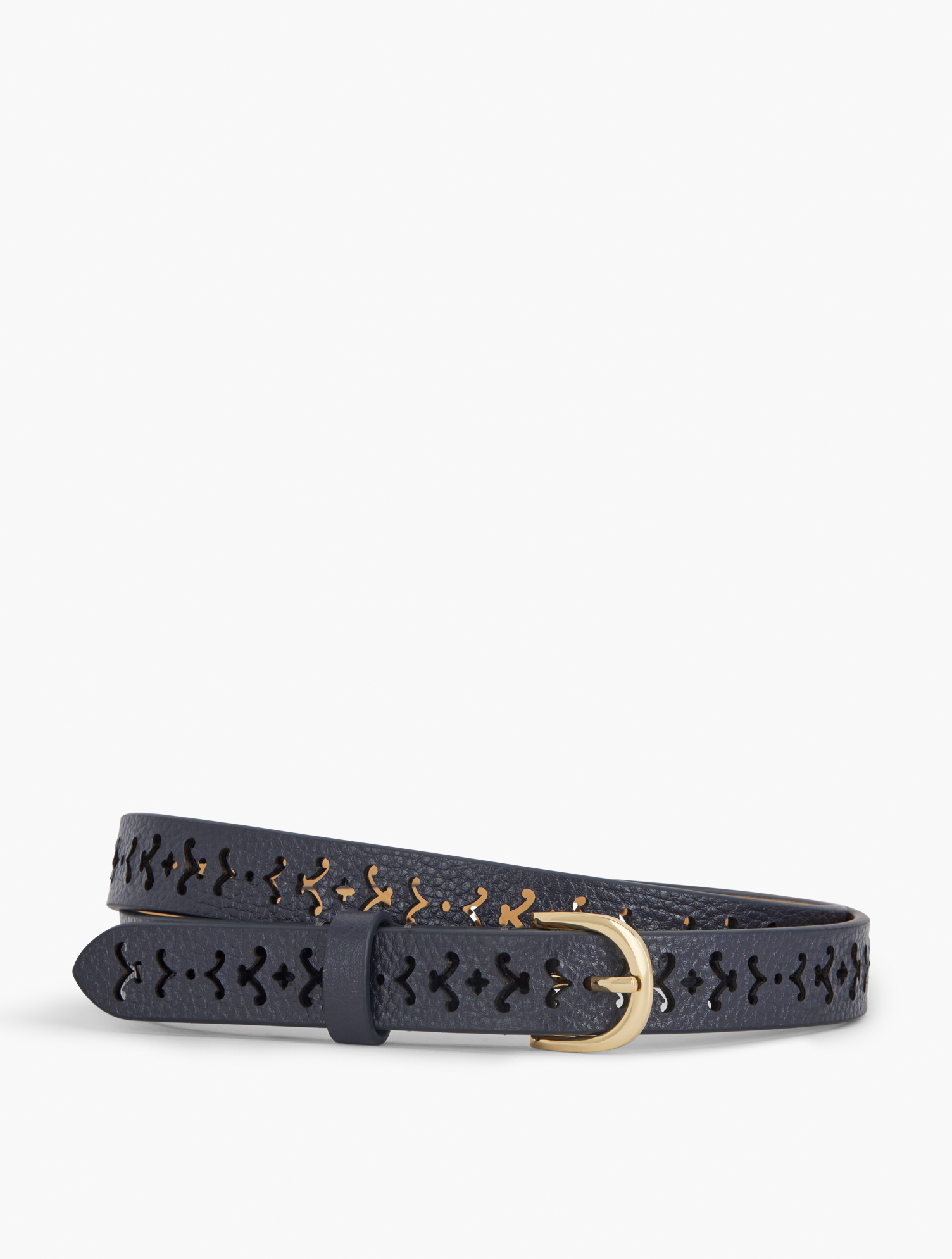 Talbots pebble leather belt Soft Pebble Leather Covered Buckle Belt | Talbots main image 3