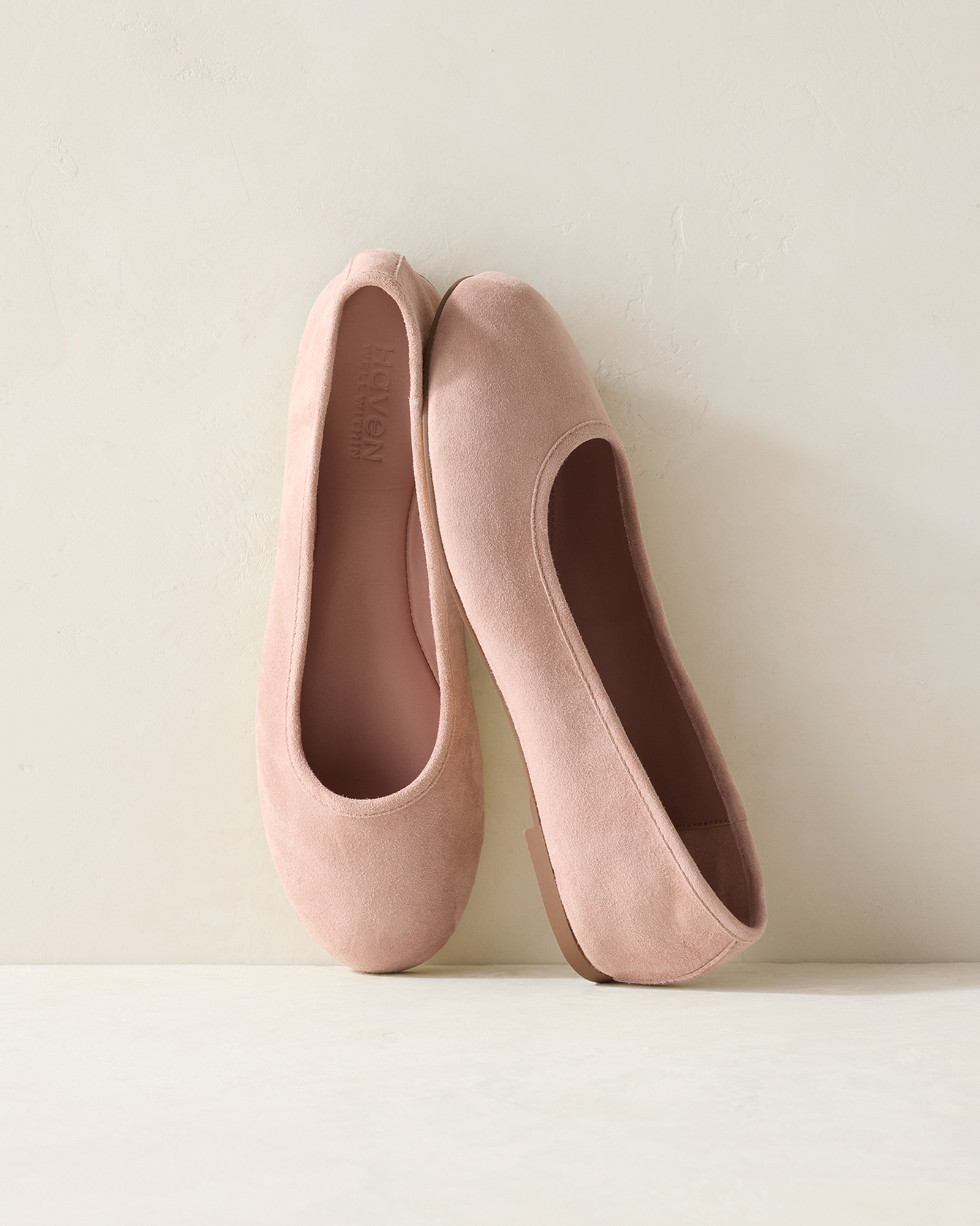 Suede Round Toe Ballet Flats - thumbnail 5