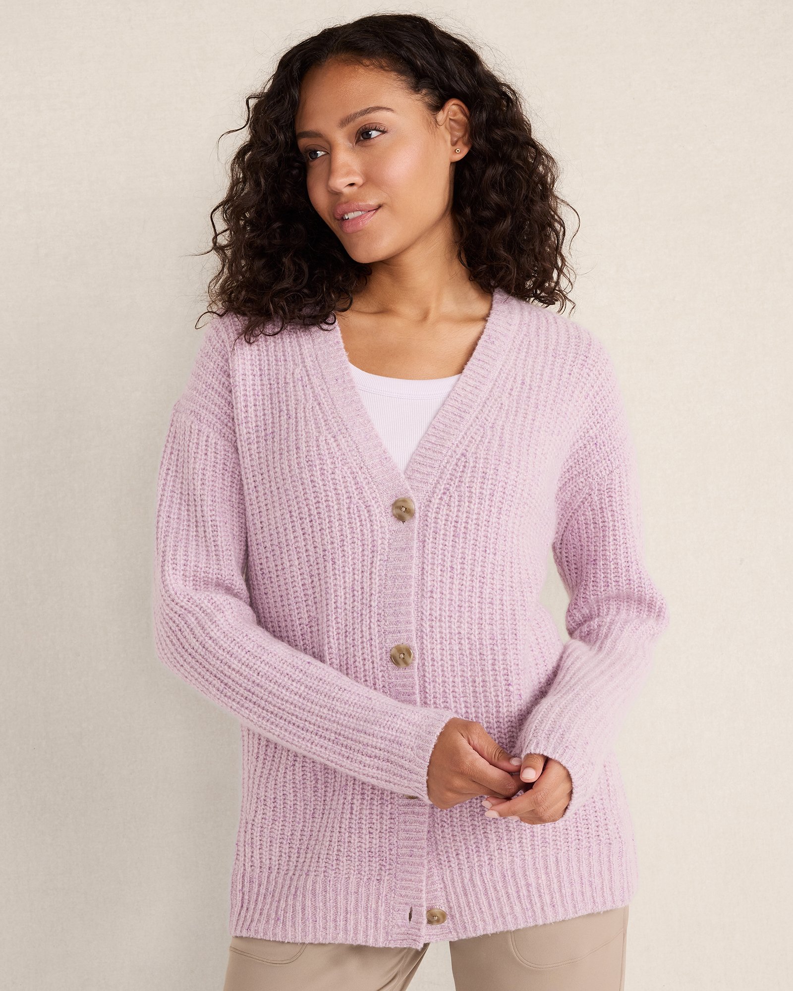 Marled Cashmere Cardigan