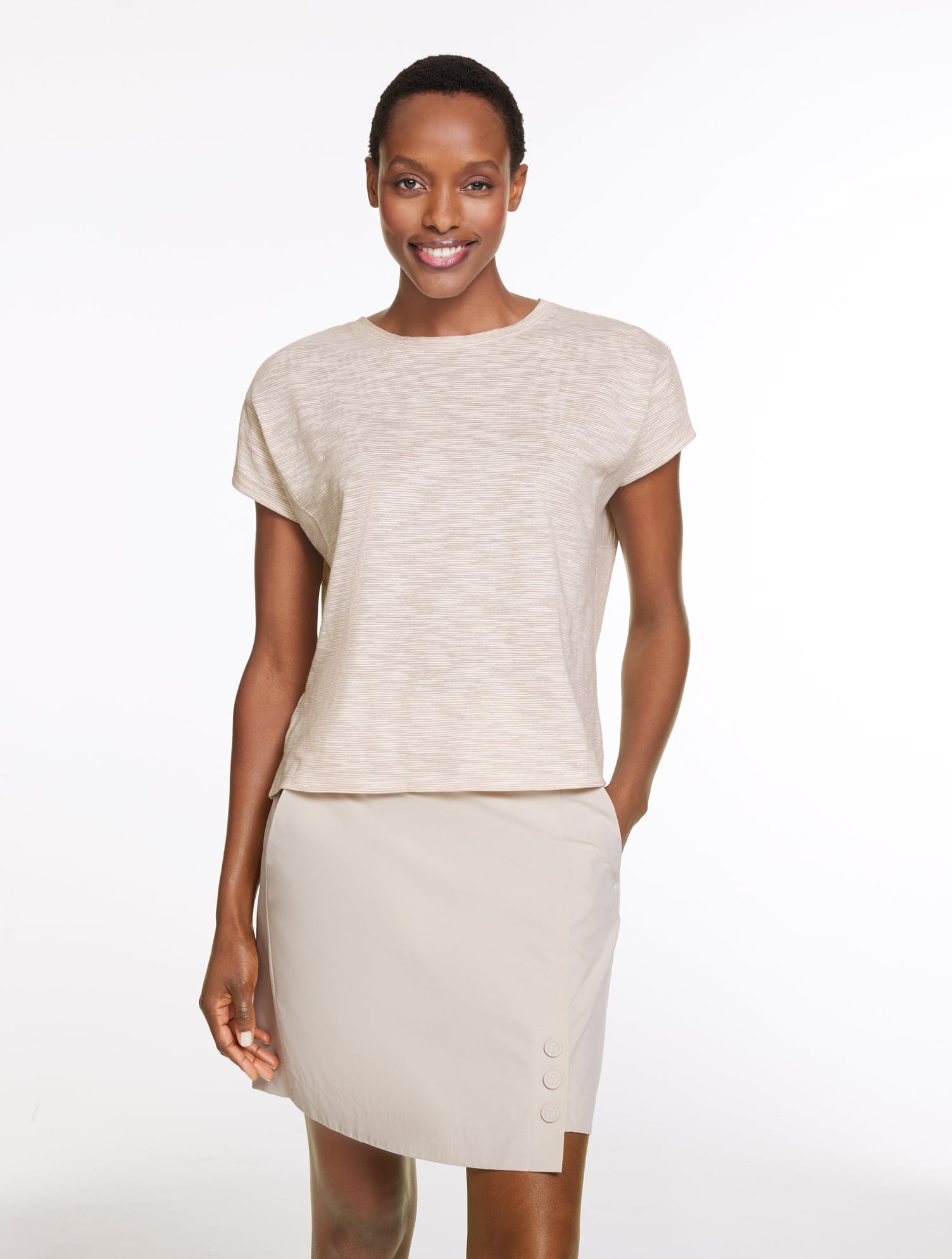 Coolmax® Open Stitch Half-Zip Sweater - Marl | Talbots