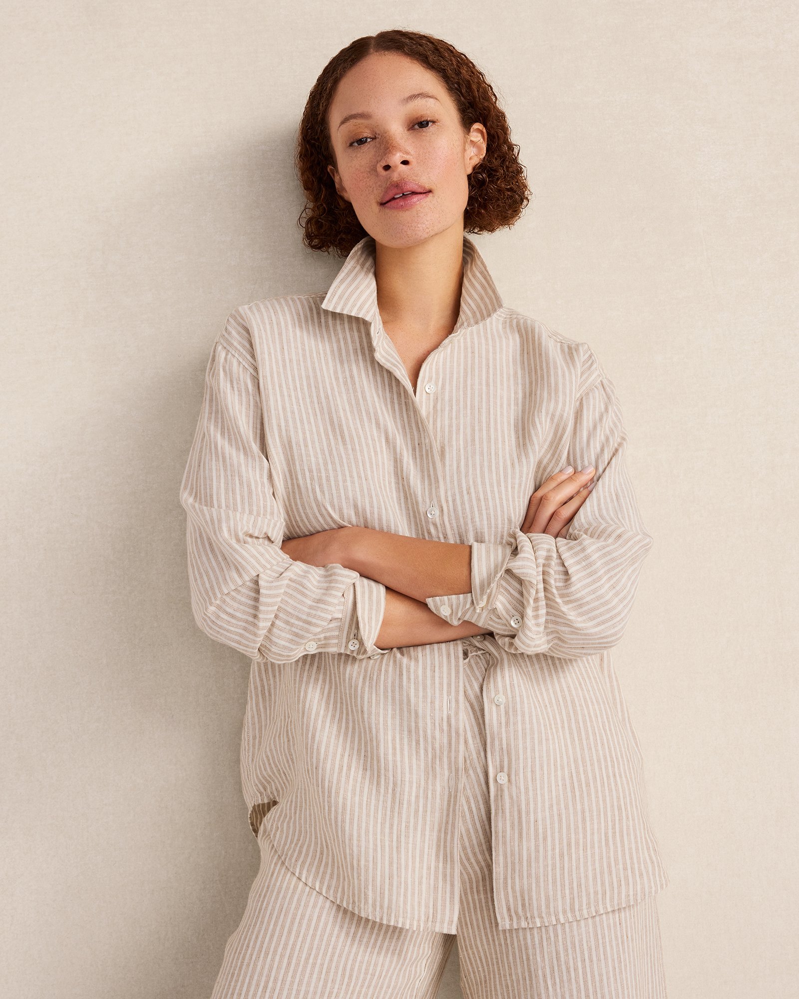 The Daily Shirt Everweave Linen Stripe
