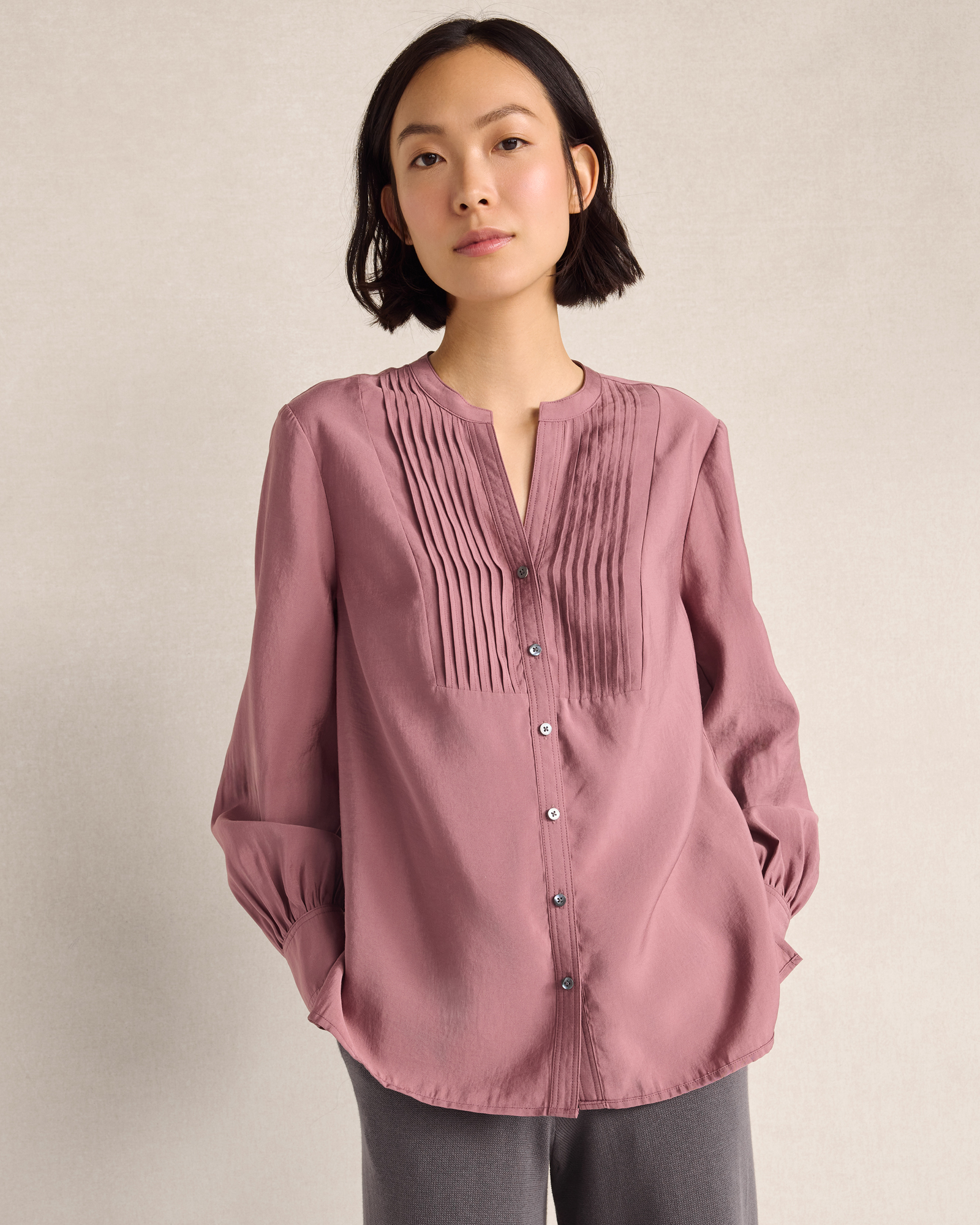 Luxe Modal Button Front Shirt
