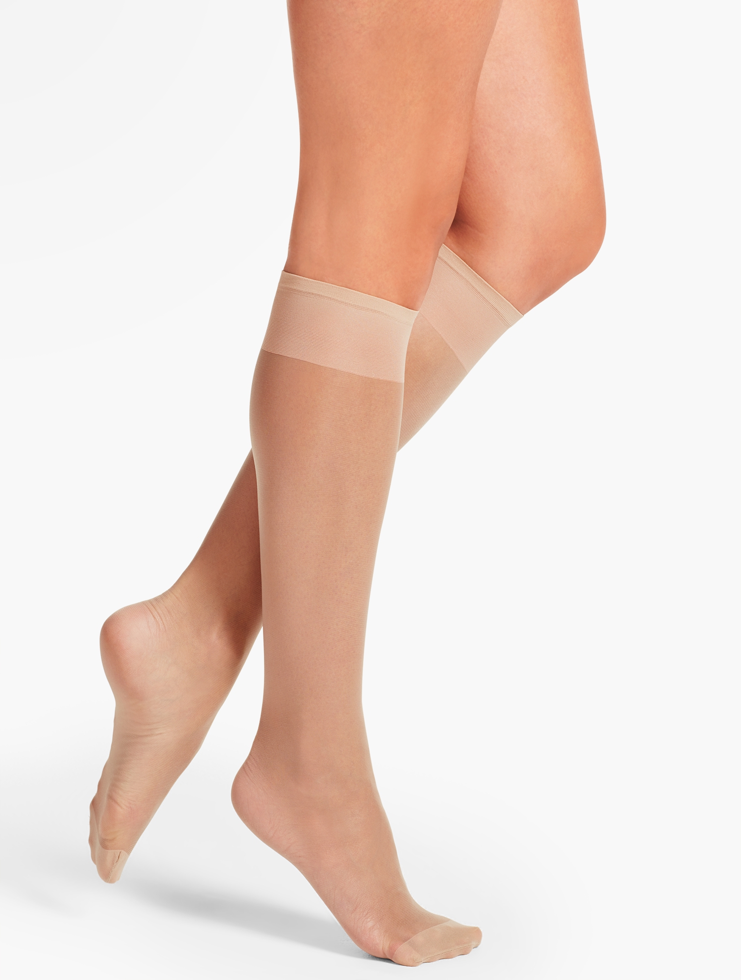 MANZI 15D Plus Size Knee High Socks Ladies Sheer Wide Calf